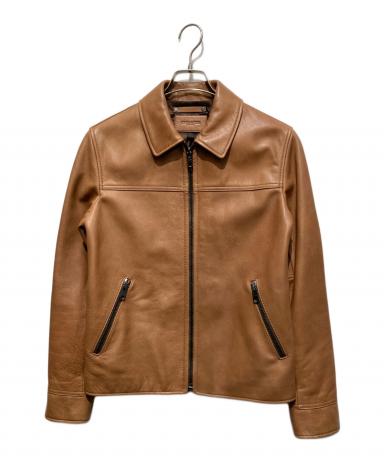 中古・古着通販】COACH (コーチ) シングルレザ‐ジャケット ブラウン