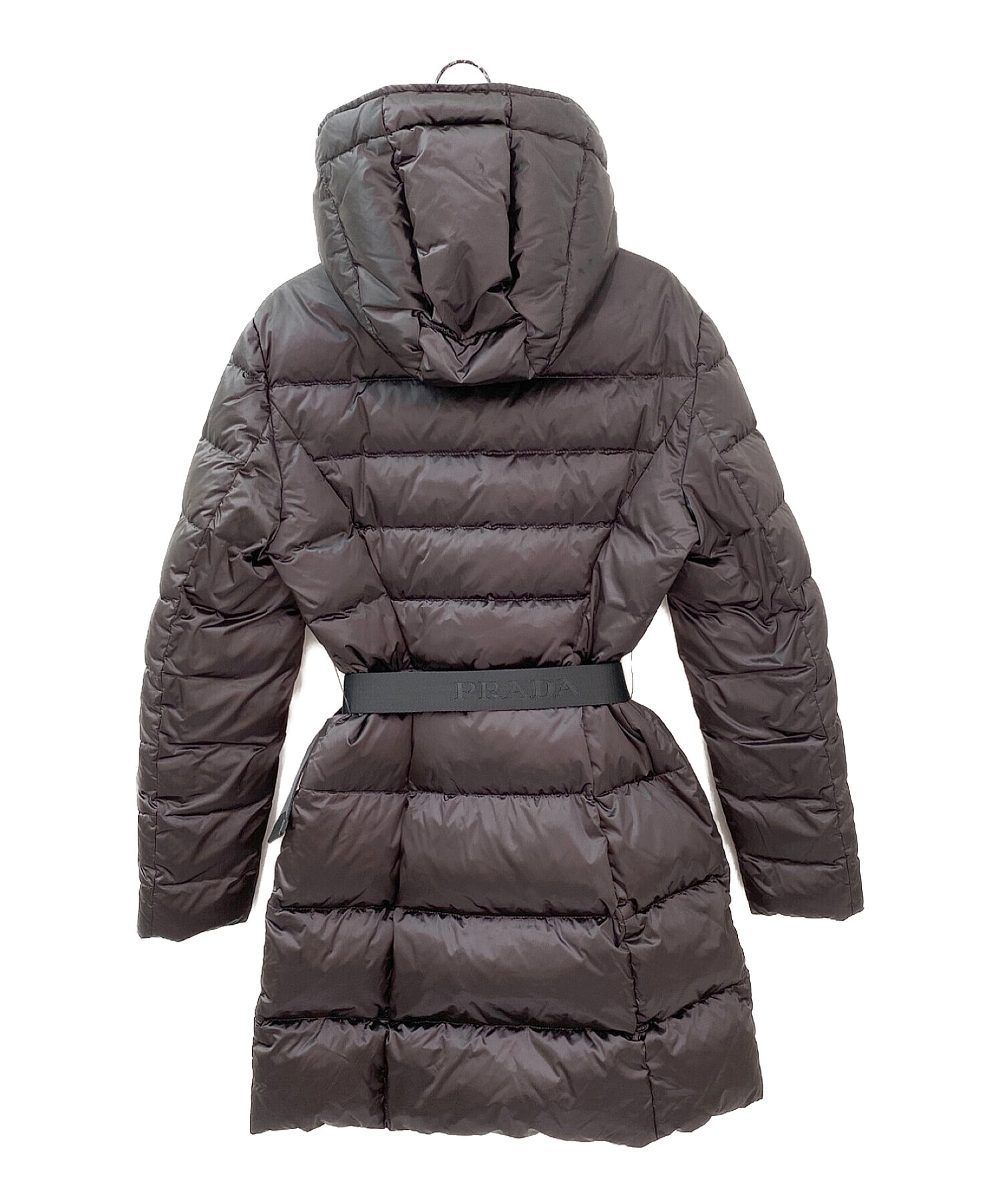 中古・古着通販】PRADA (プラダ) ベルト付ハーフダウンコート ライト