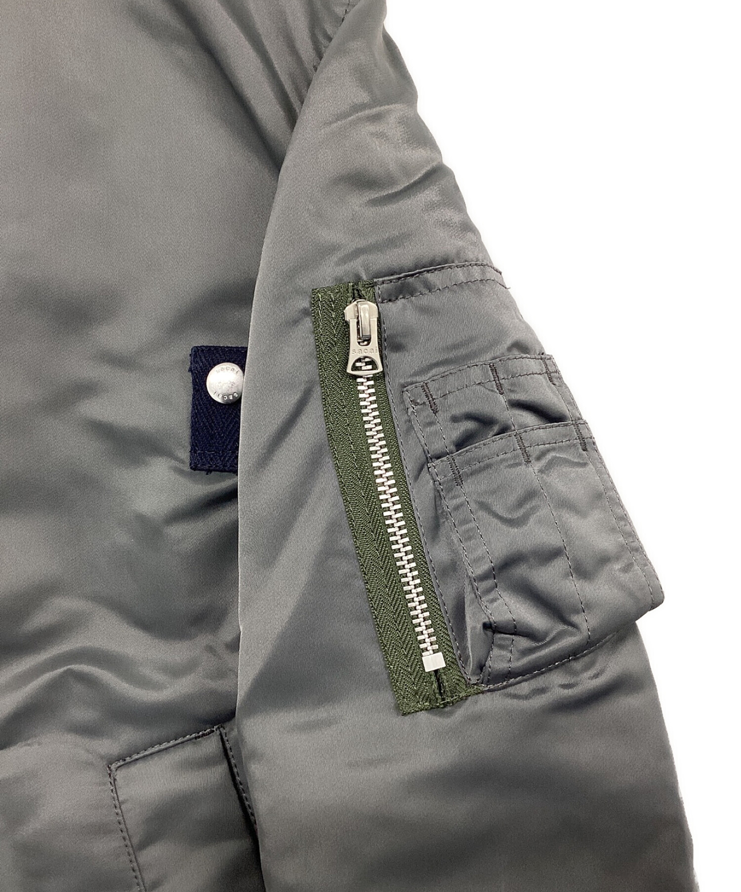 中古・古着通販】sacai (サカイ) MA-1ブルゾン グレー サイズ:2