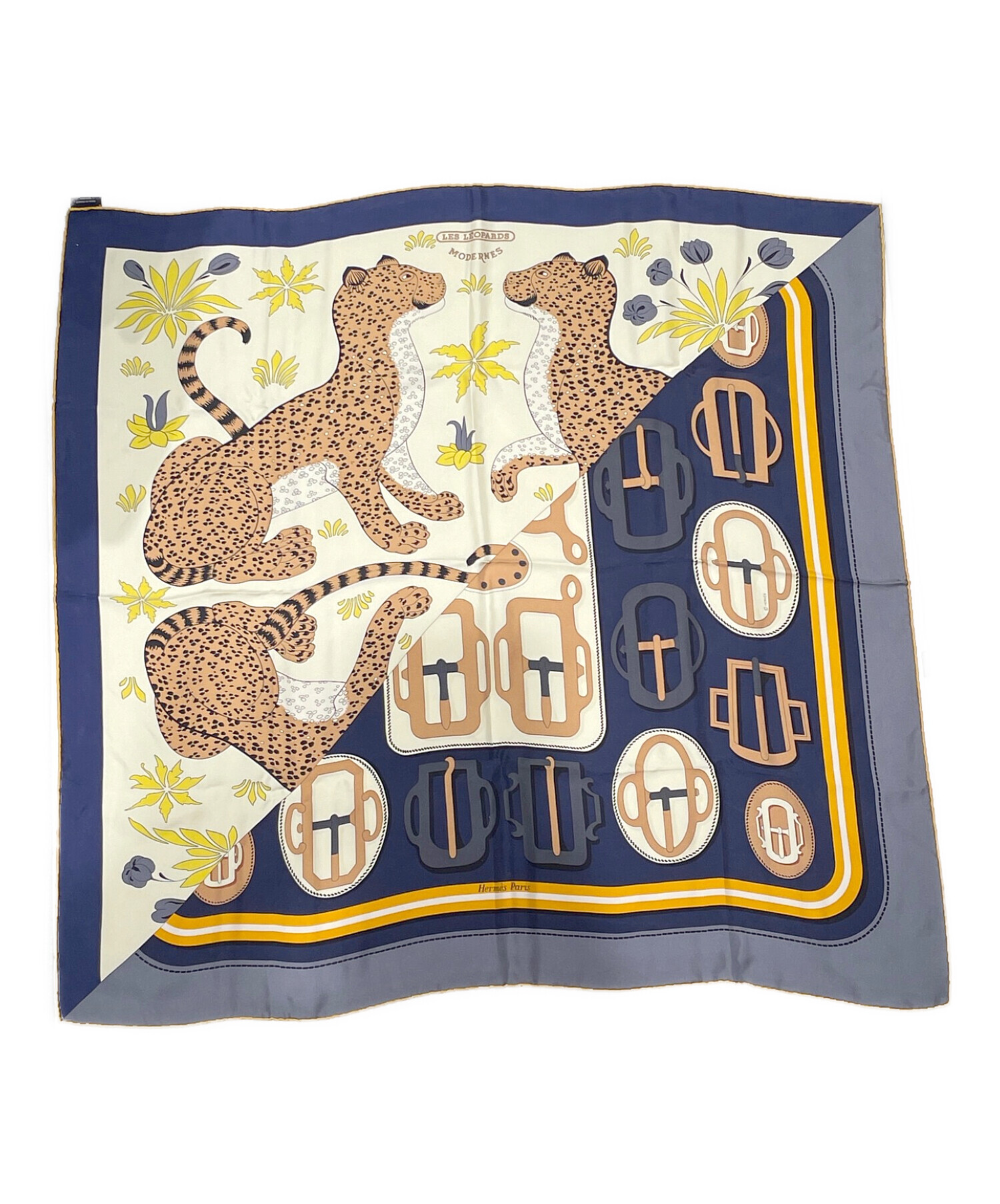 中古・古着通販】HERMES (エルメス) カレ ウォッシュ 90 LES LEOPARDS