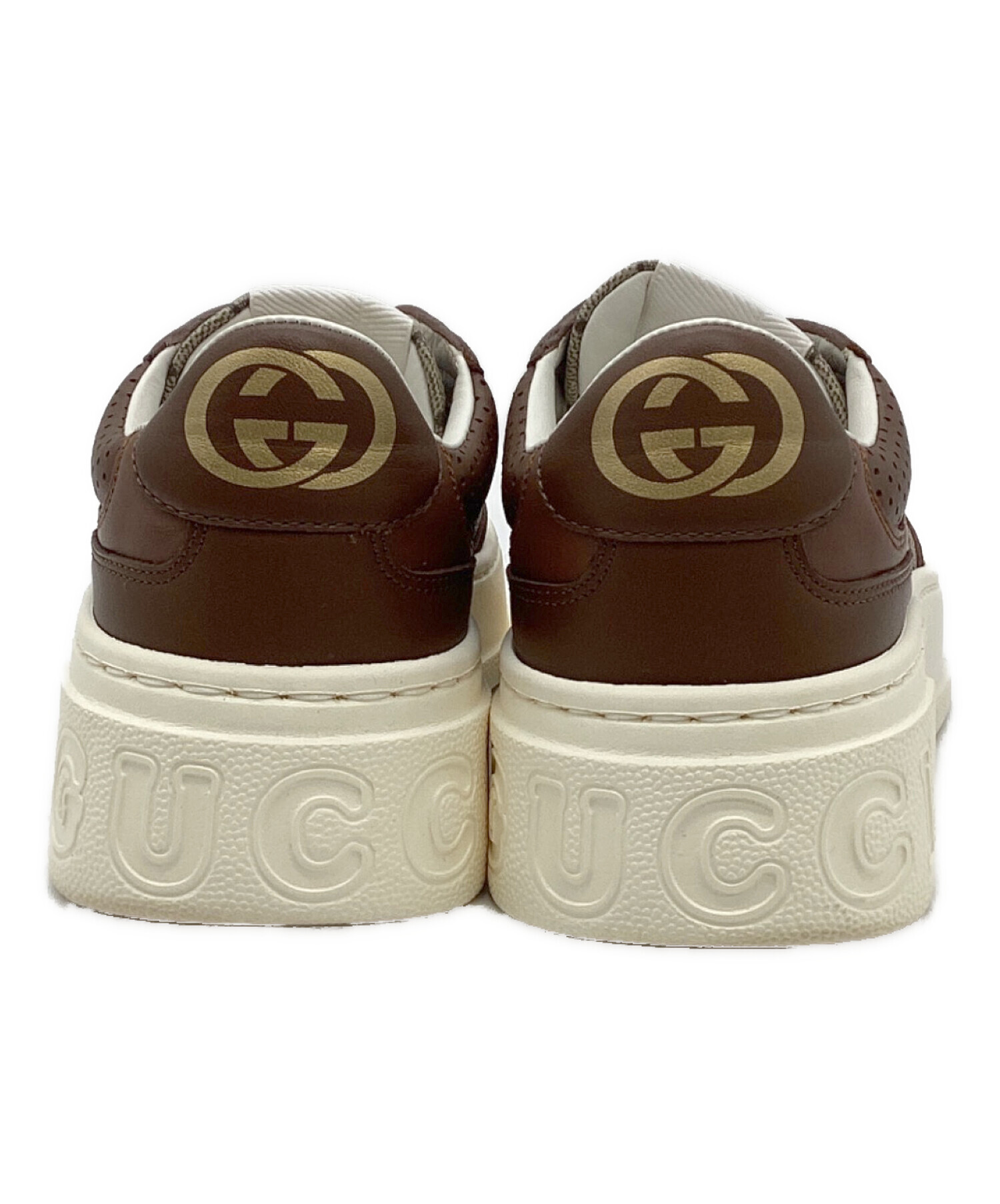 中古・古着通販】GUCCI (グッチ) GGキャンバス スニーカー ブラウン