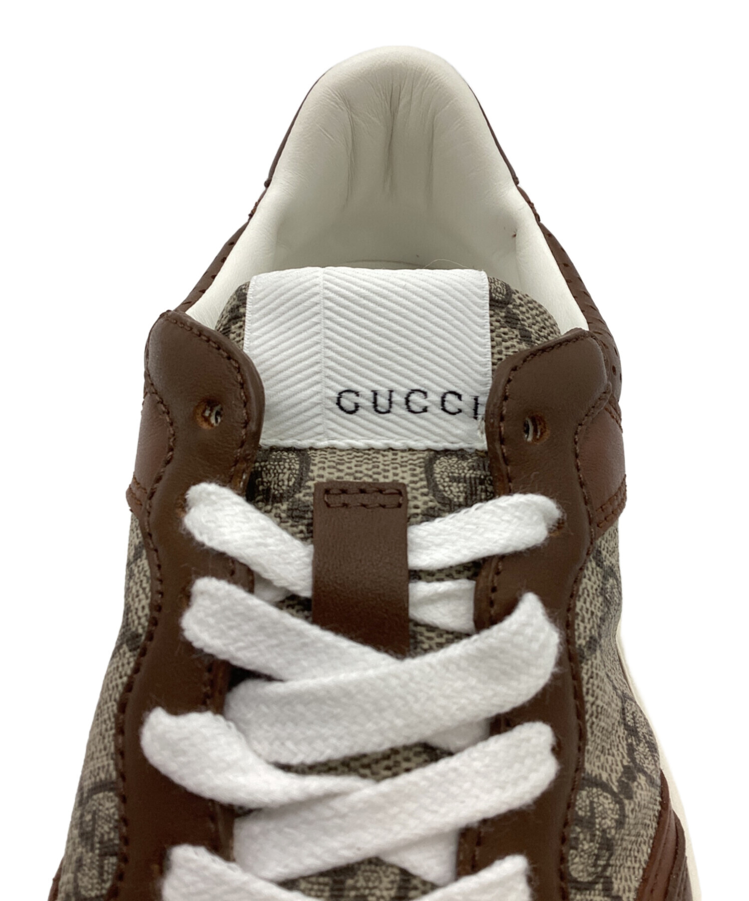 中古・古着通販】GUCCI (グッチ) GGキャンバス スニーカー ブラウン