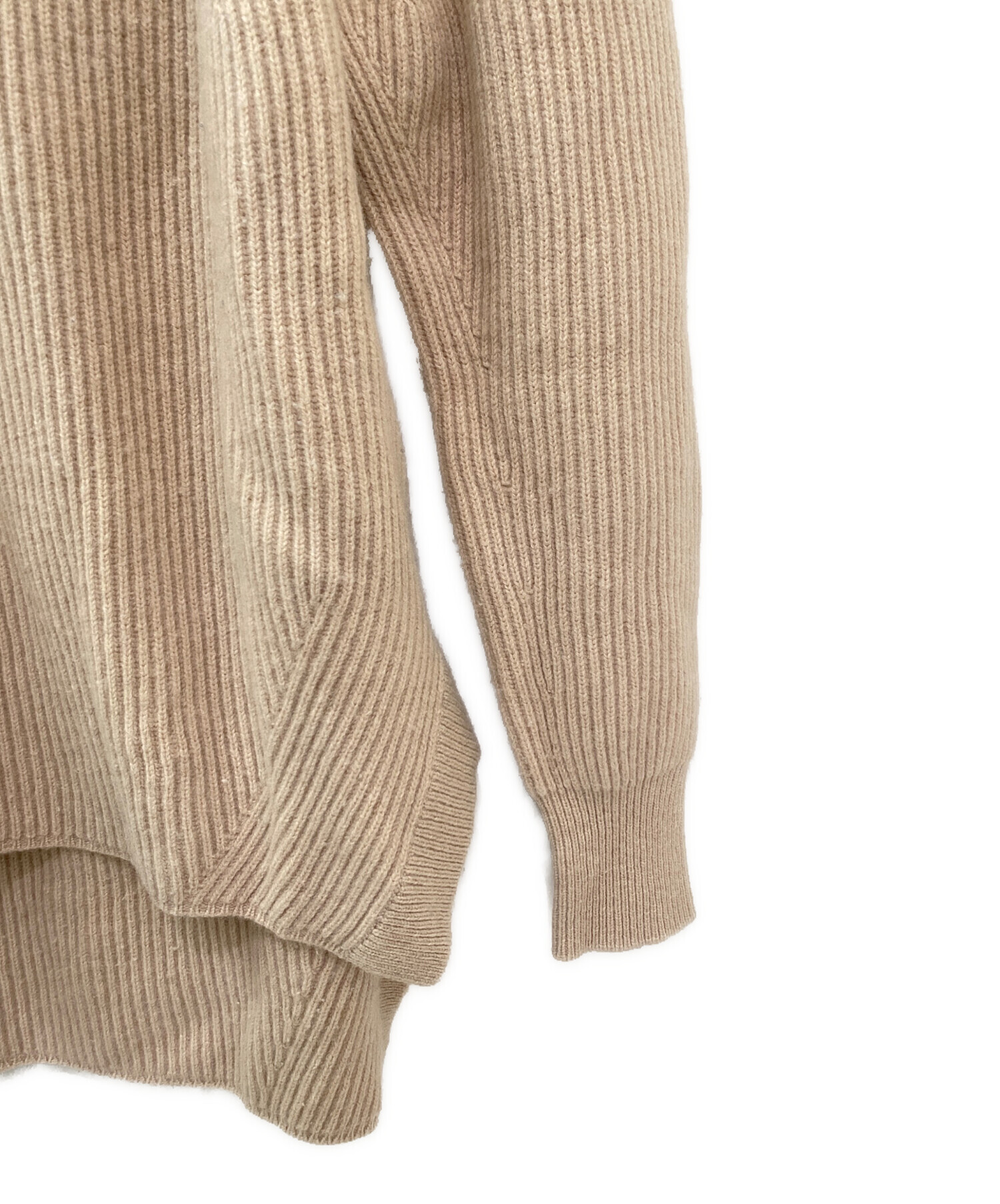 中古・古着通販】DRAWER (ドゥロワー) 9G畦編みクルーネックニット