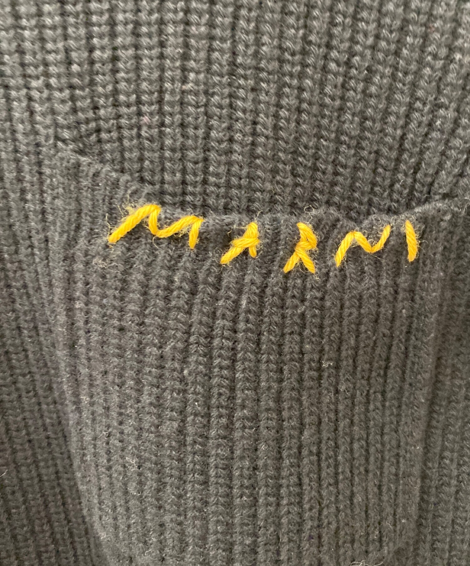 中古・古着通販】MARNI (マルニ) カラーステッチニット ブラック