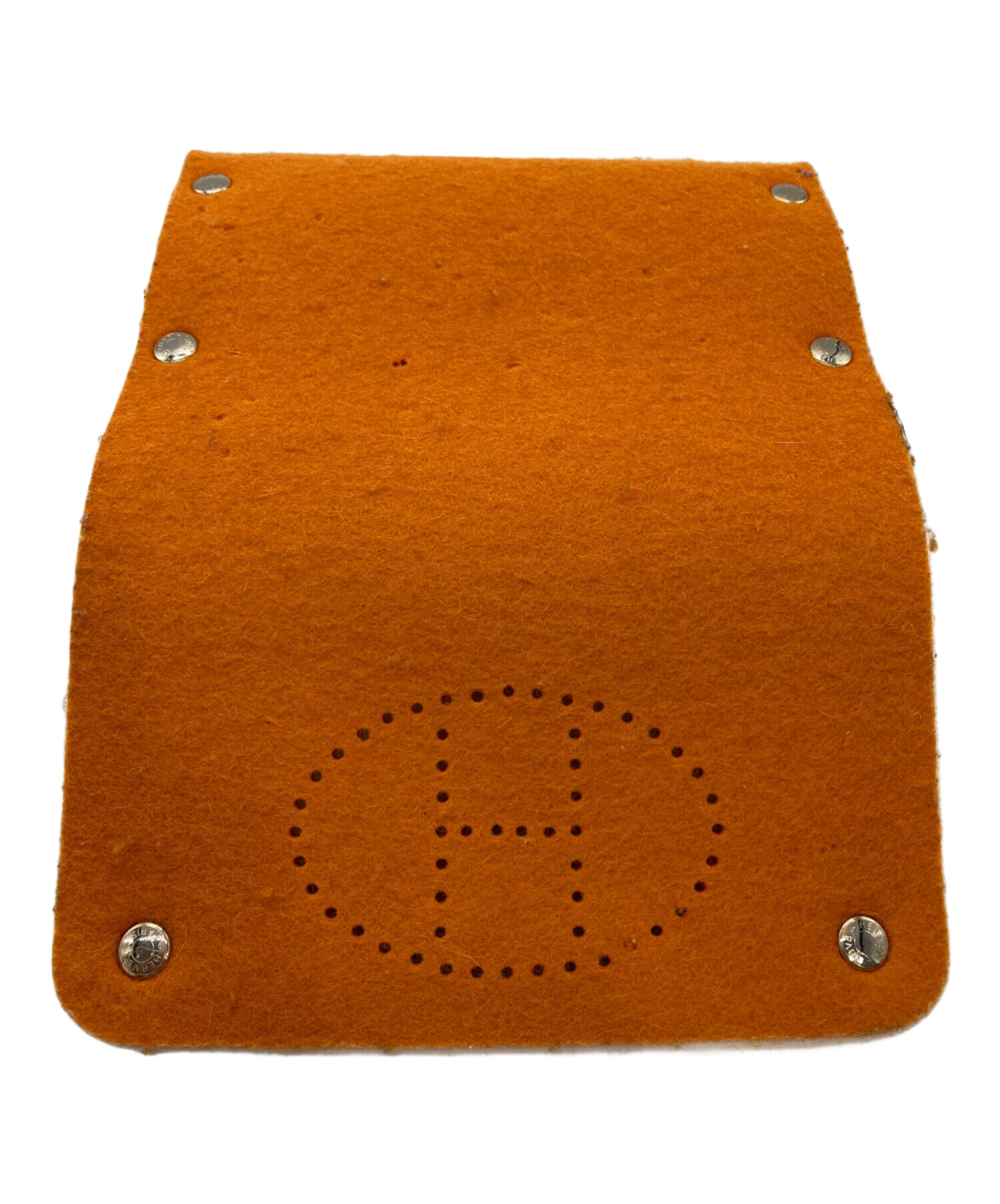 中古・古着通販】HERMES (エルメス) フェルトポーチ オレンジ