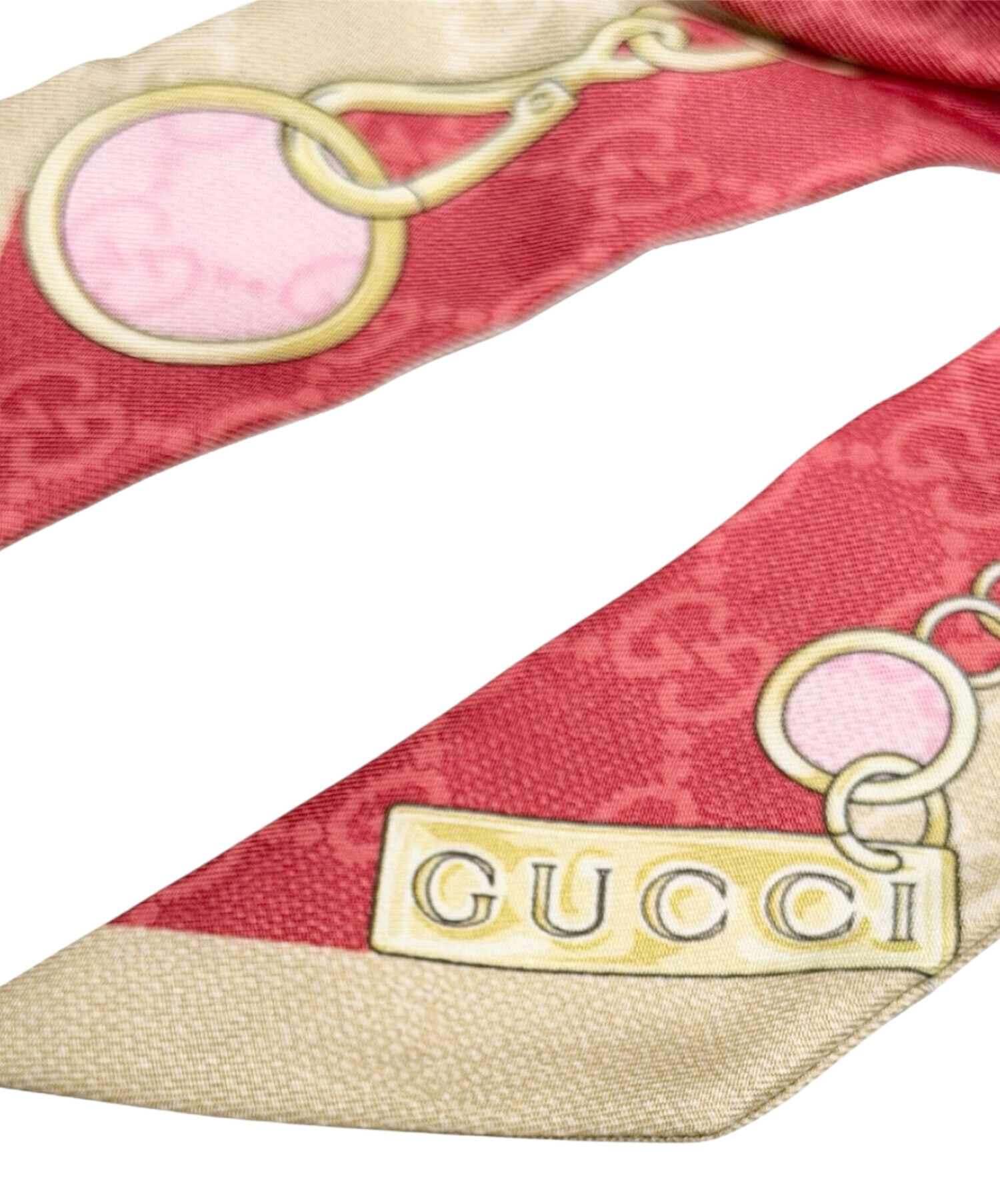 中古・古着通販】GUCCI (グッチ) シュシュ レッド×ピンク｜ブランド