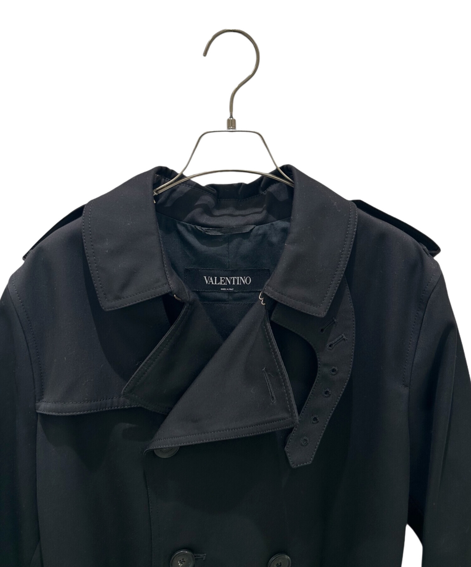 中古・古着通販】VALENTINO (ヴァレンティノ) トレンチコート ブラック