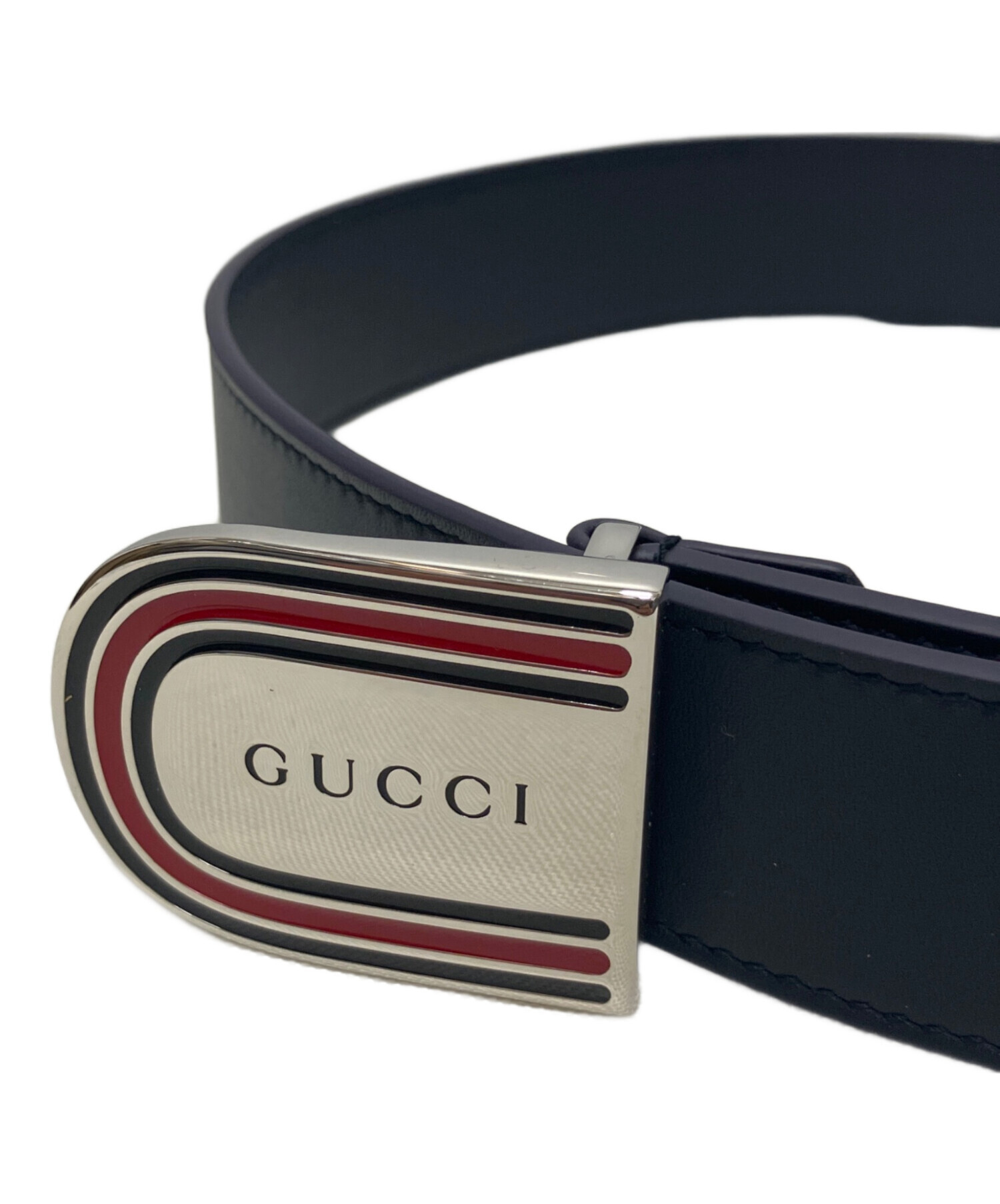 中古・古着通販】GUCCI (グッチ) ウェブディテール バックル ベルト