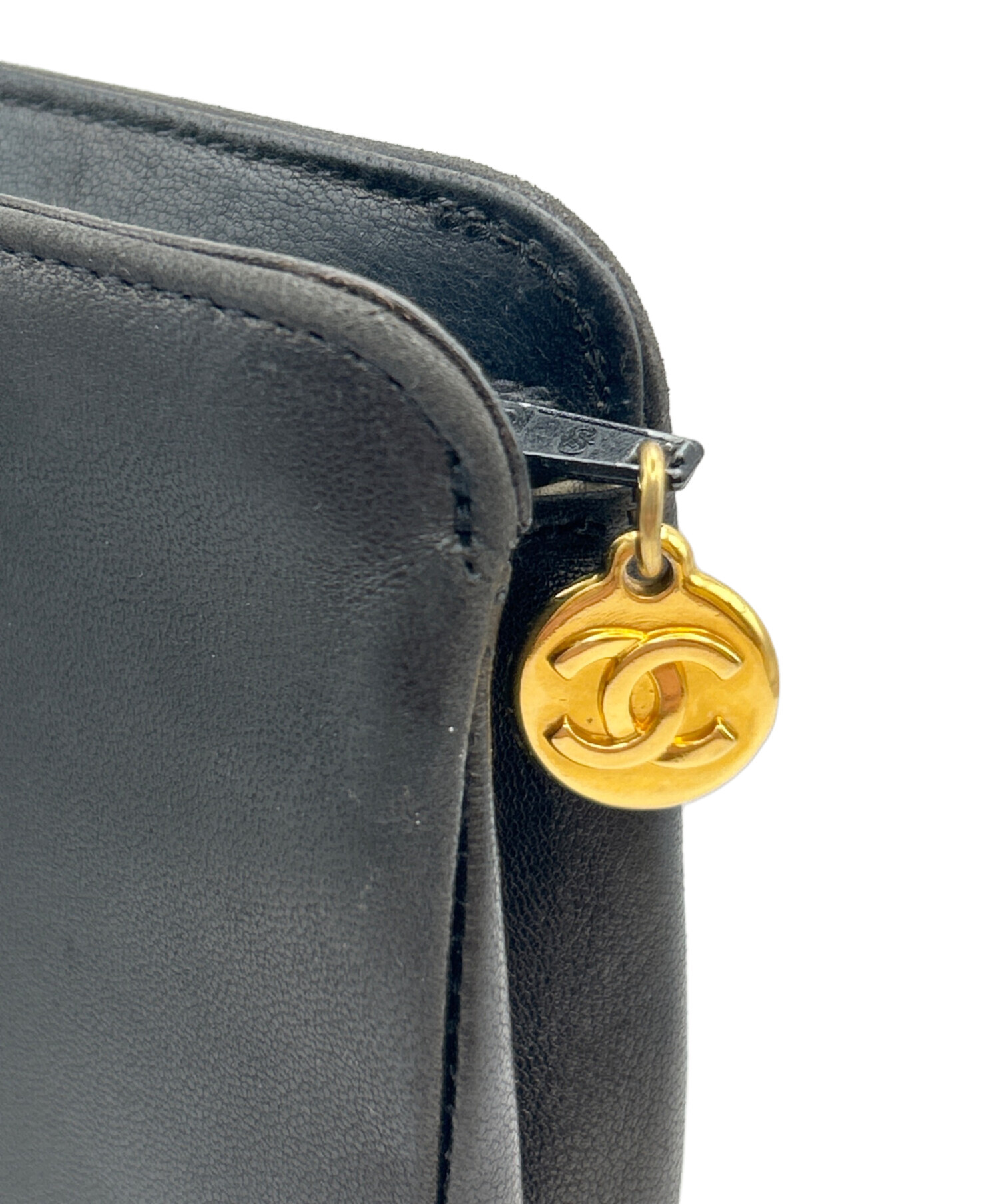 中古・古着通販】CHANEL (シャネル) ココマークポーチ ブラック サイズ