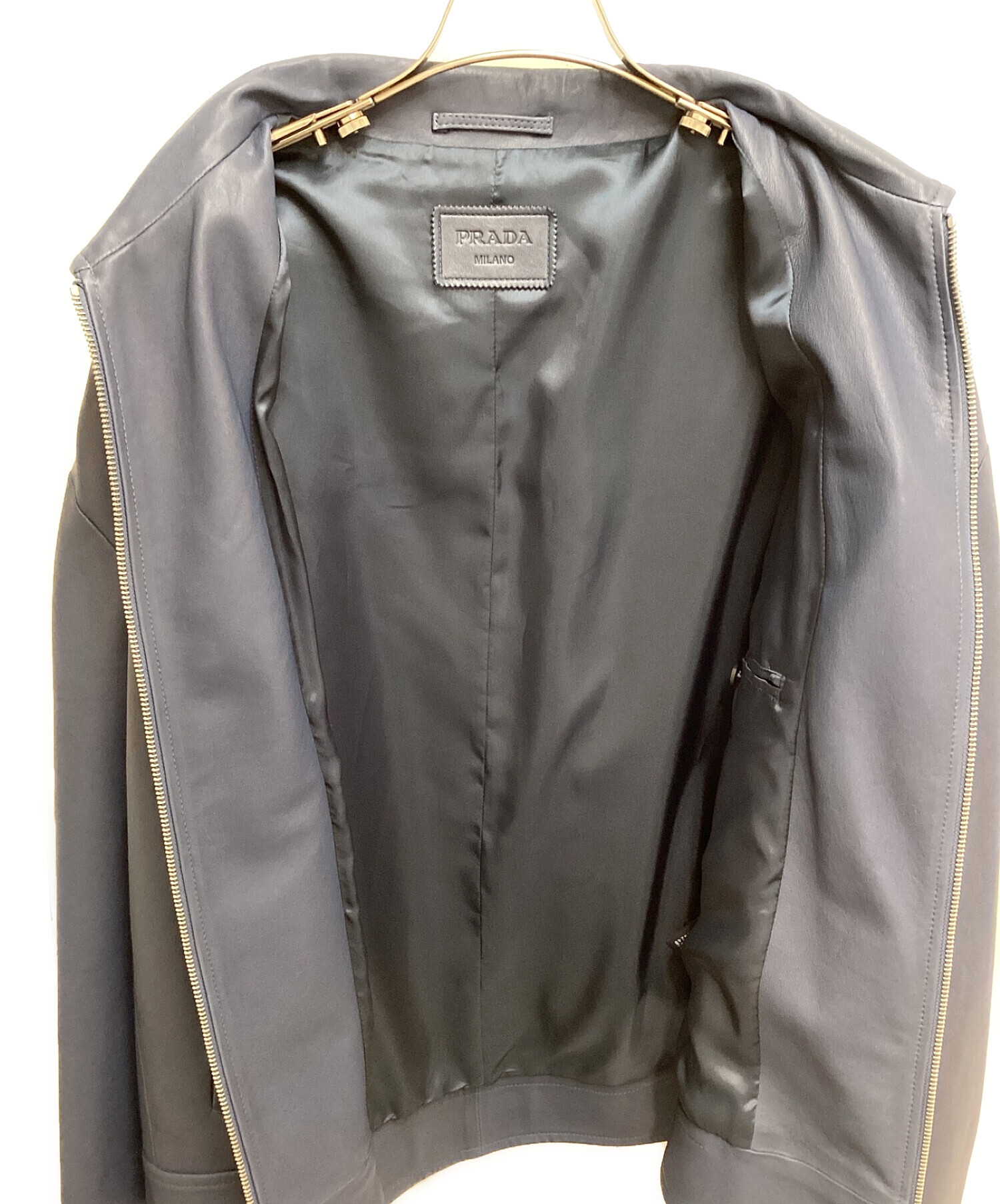 中古・古着通販】PRADA (プラダ) ナッパレザー ブルゾンレザー