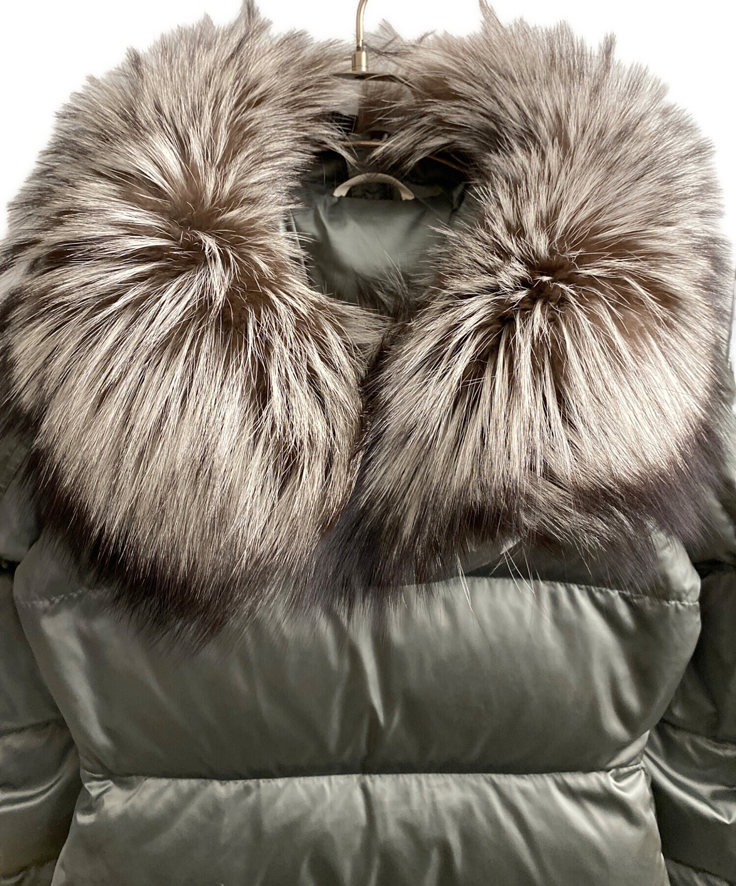 中古・古着通販】PRADA (プラダ) フォックスファーダウンコート カーキ