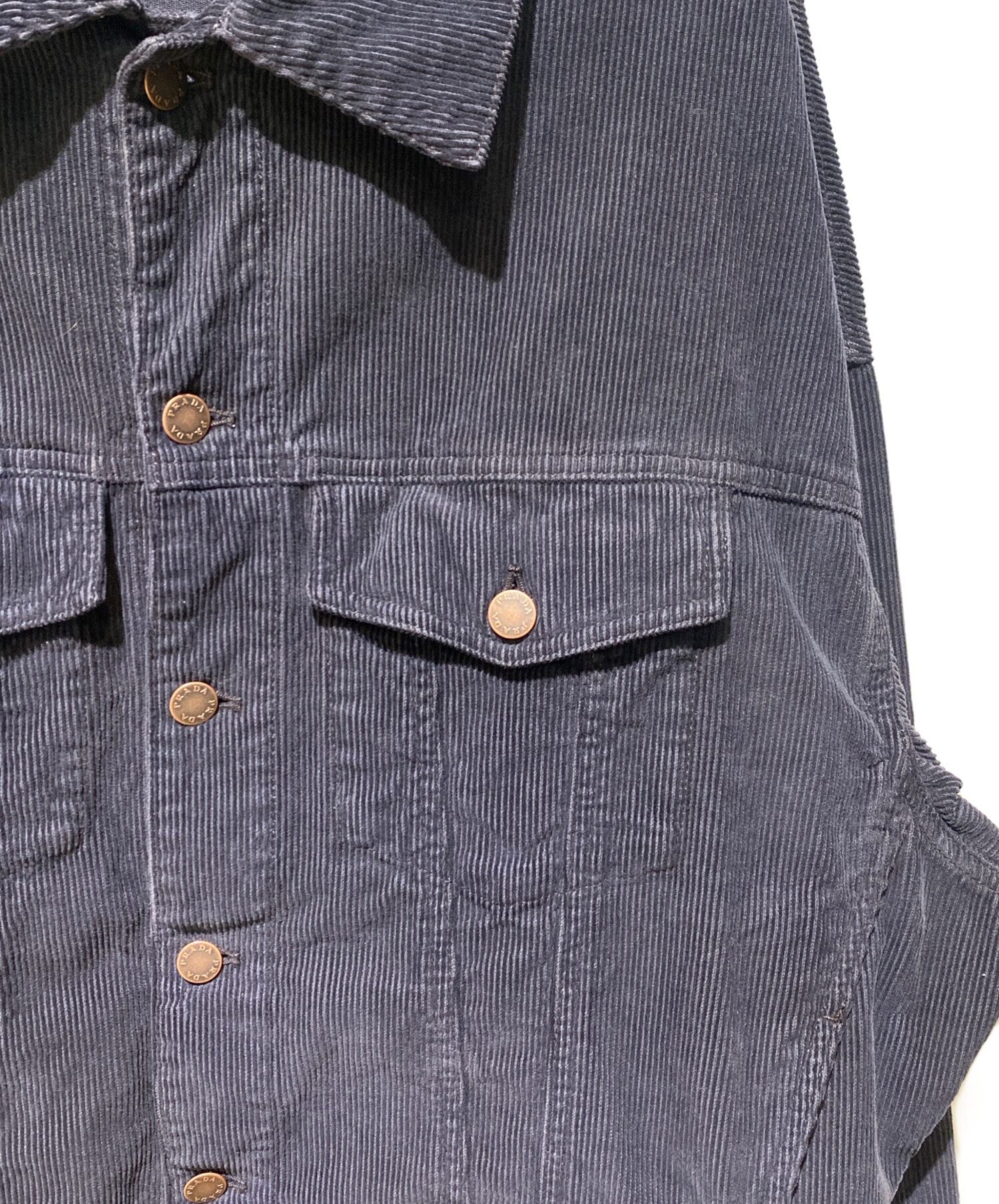 中古・古着通販】PRADA (プラダ) コーデュロイ ブルゾンジャケット