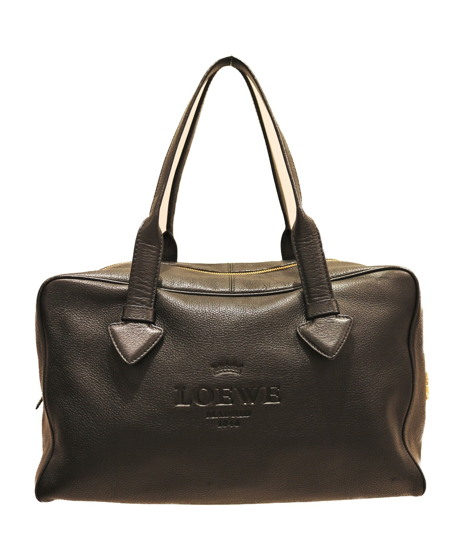 中古・古着通販】LOEWE (ロエベ) ボストンバッグ ブラック ヘリテージ