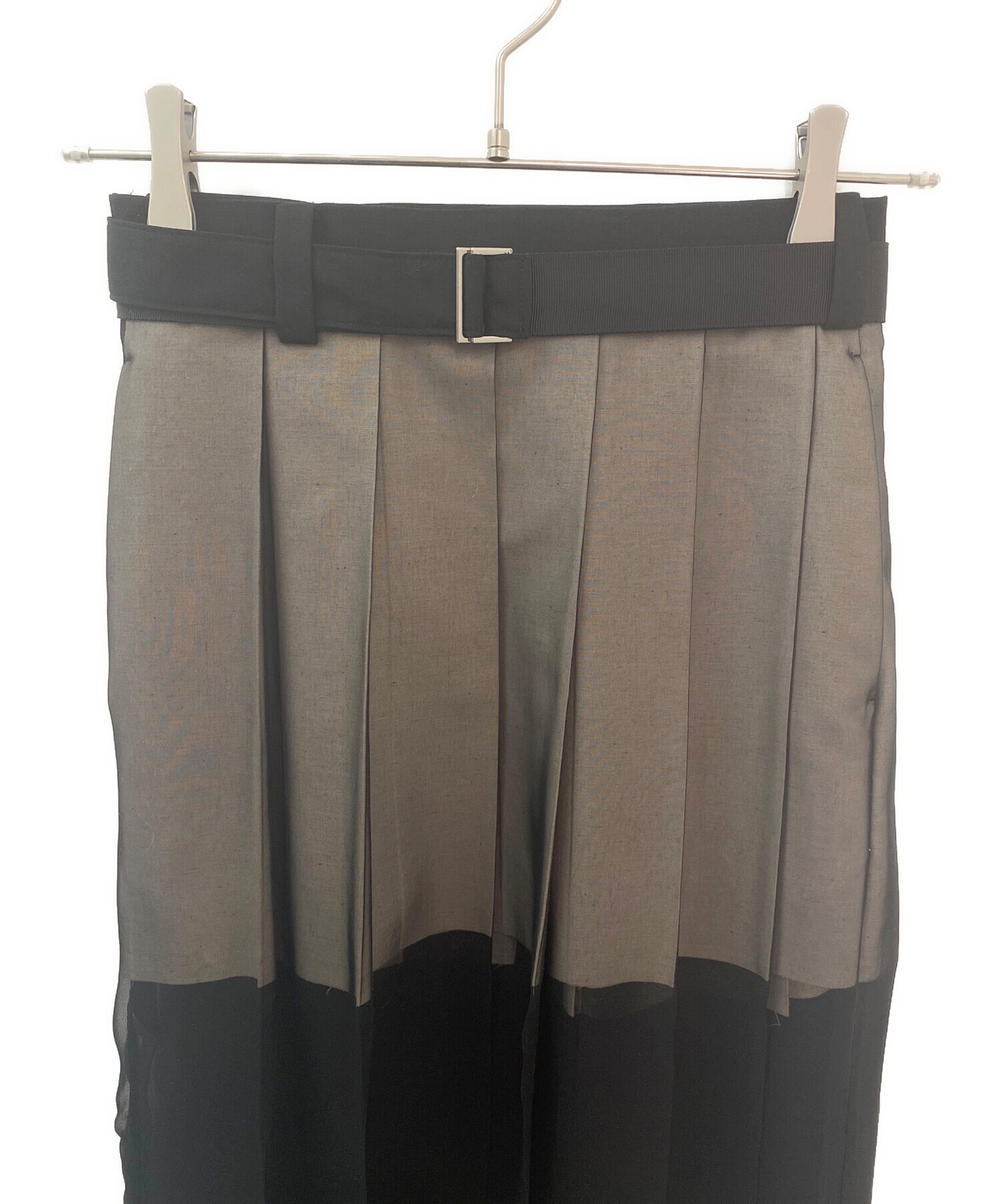 中古・古着通販】sacai (サカイ) ロングプリーツスカート ブラック