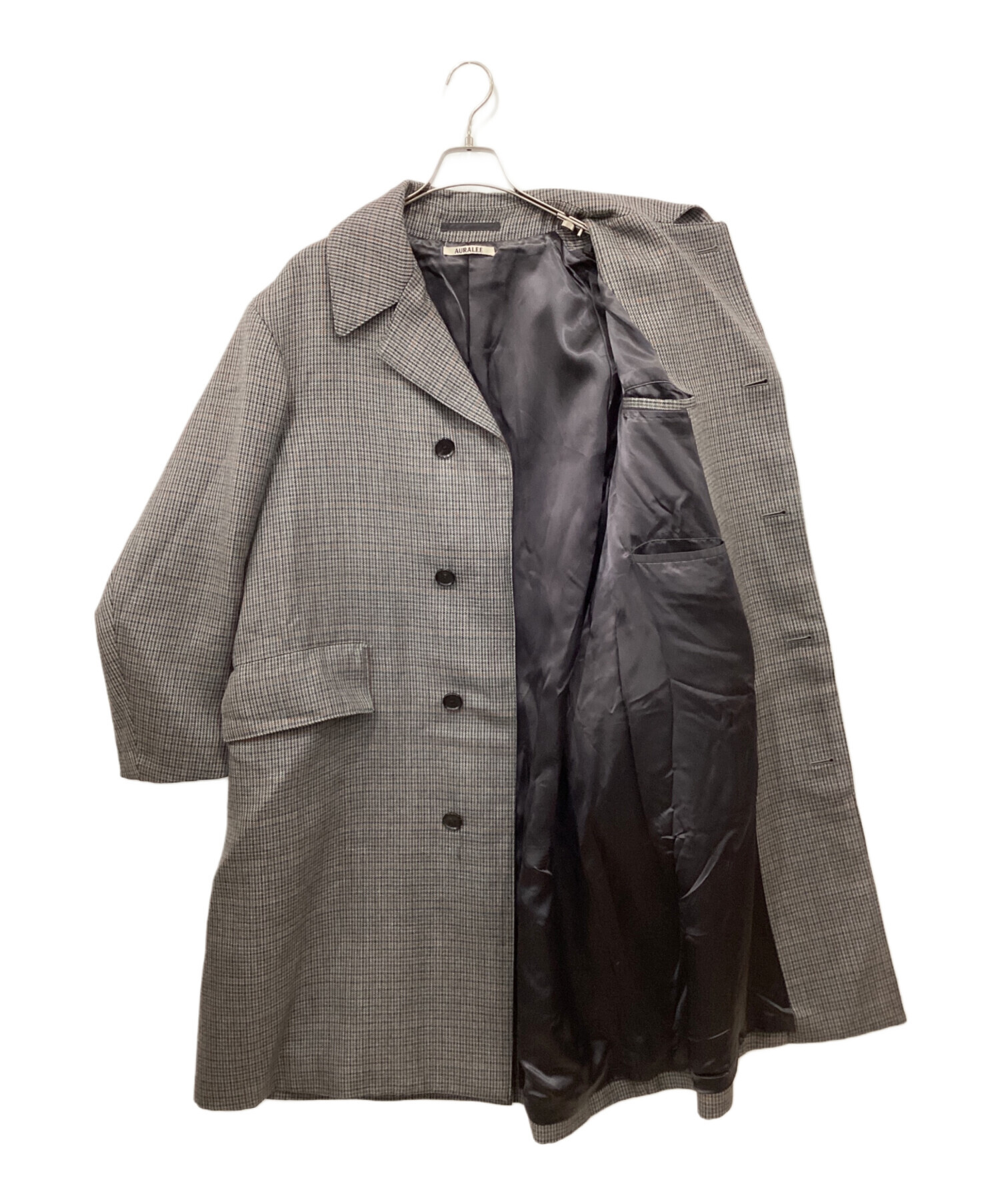 中古・古着通販】AURALEE (オーラリー) DOUBLE FACE CHECK LONG COAT