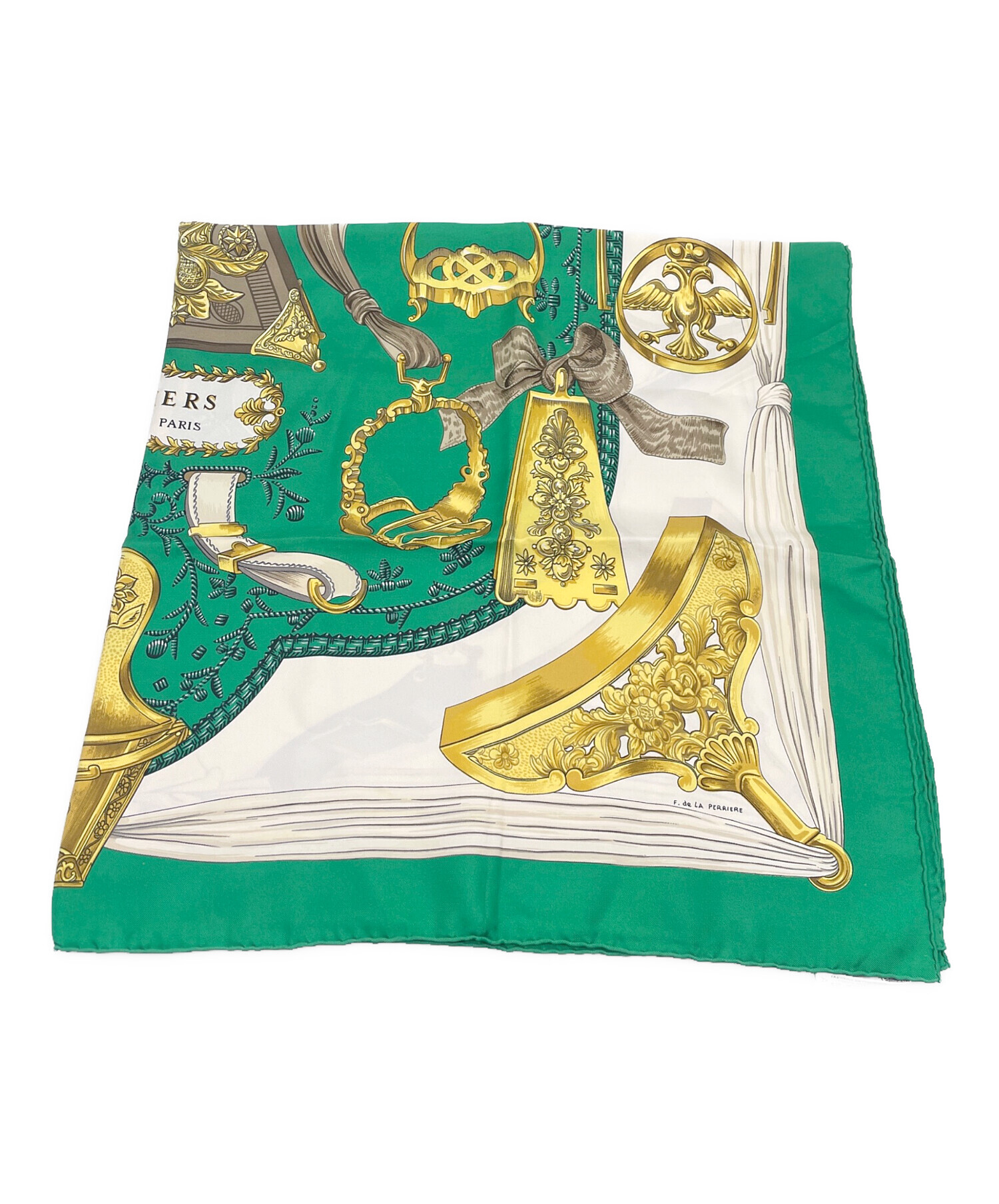 中古・古着通販】HERMES (エルメス) スカーフ グリーン｜ブランド