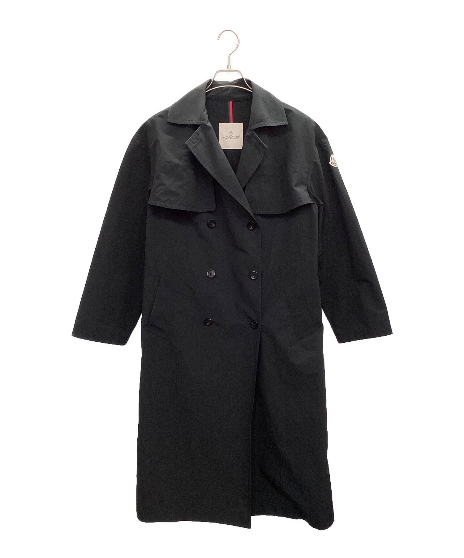 中古・古着通販】MONCLER (モンクレール) トレンチコート ブラック