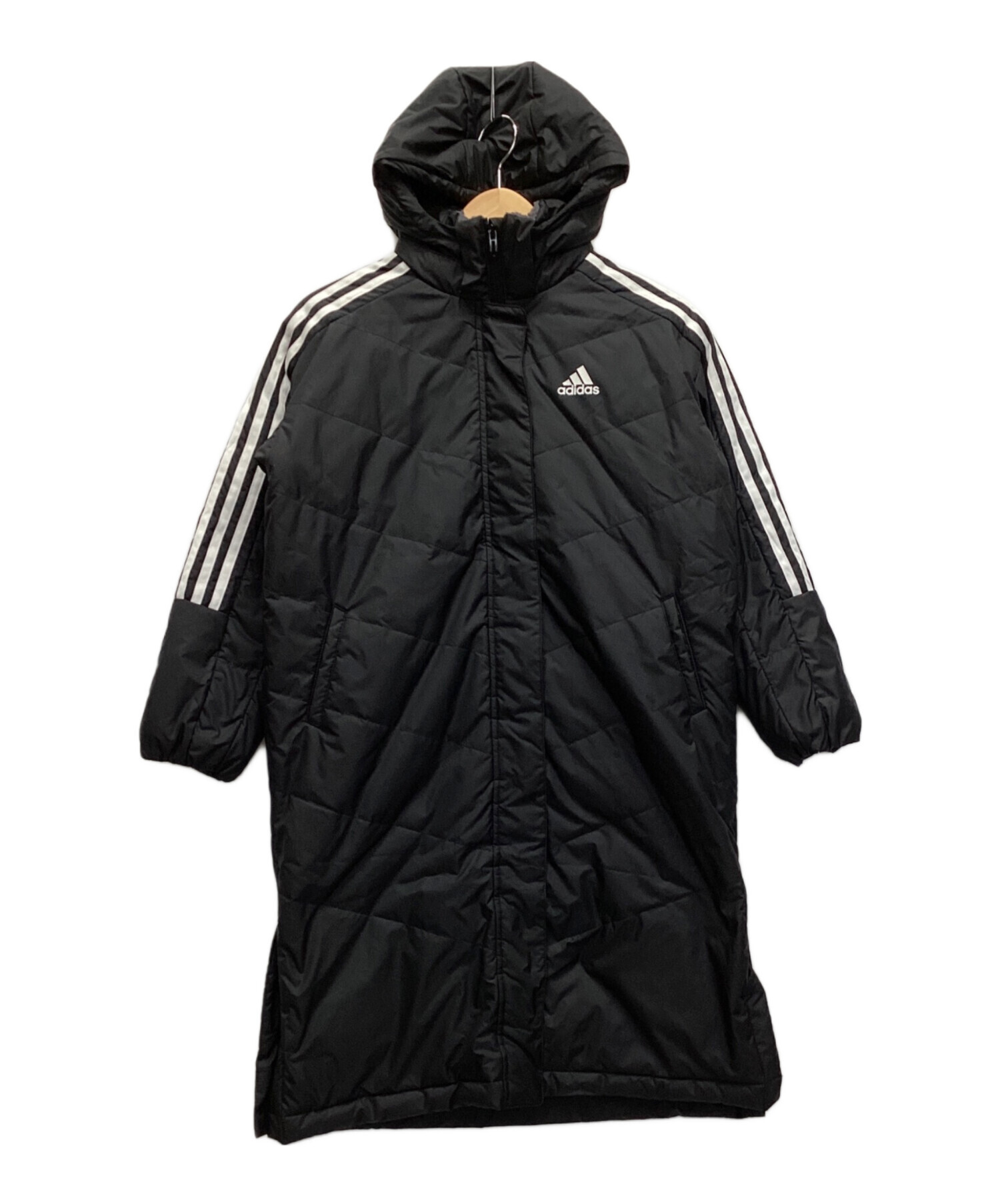 中古・古着通販】adidas (アディダス) ベンチコート ブラック サイズ