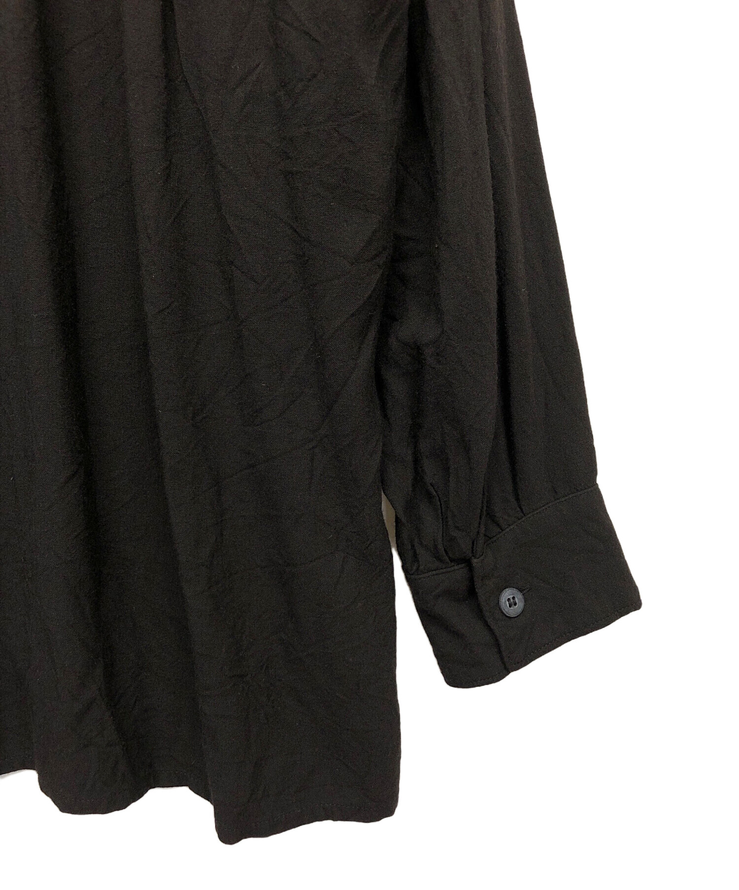 中古・古着通販】COMOLI (コモリ) シャツ ブラック サイズ:4｜ブランド