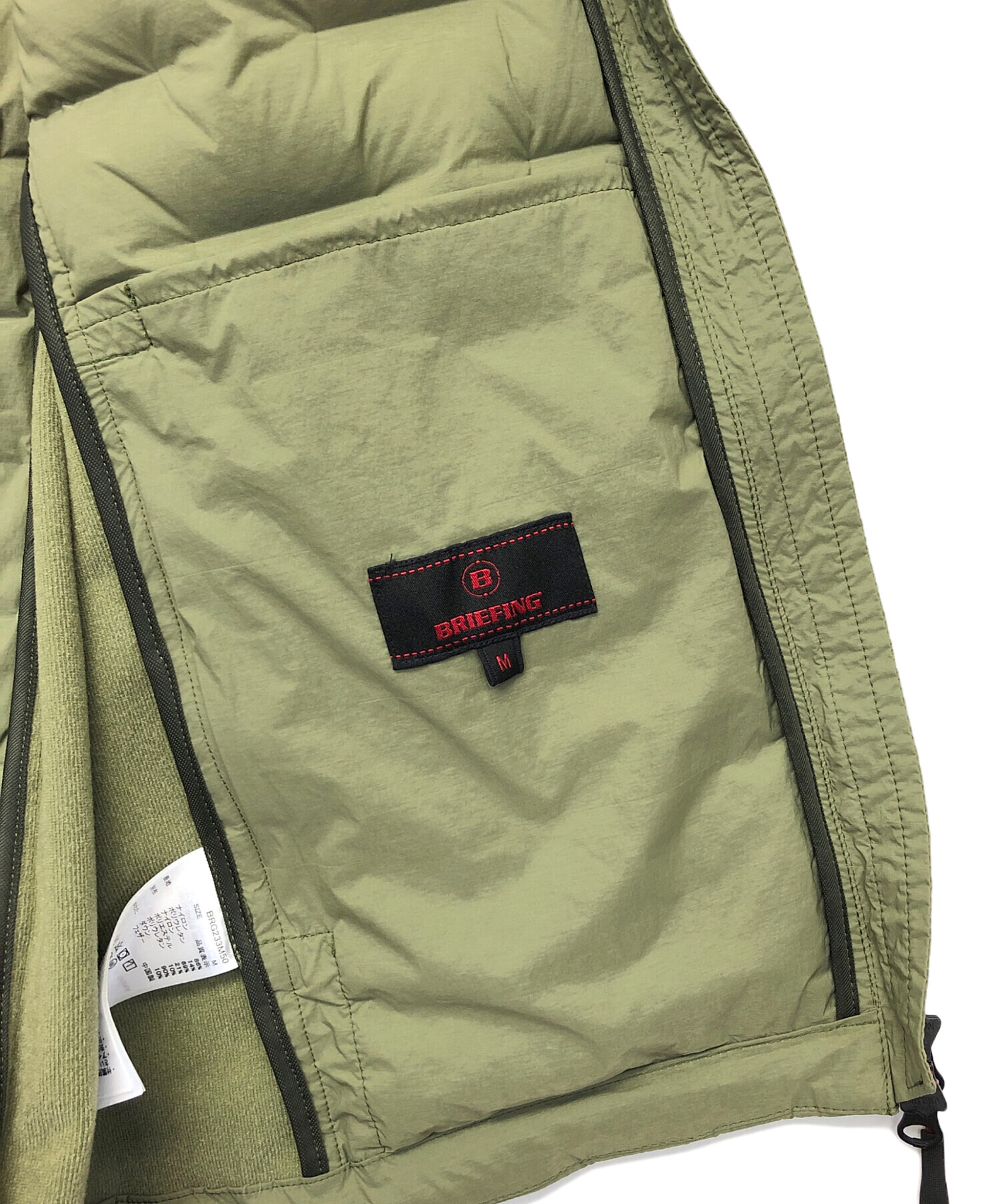 中古・古着通販】BRIEFING (ブリーフィング) ダウンベスト オリーブ