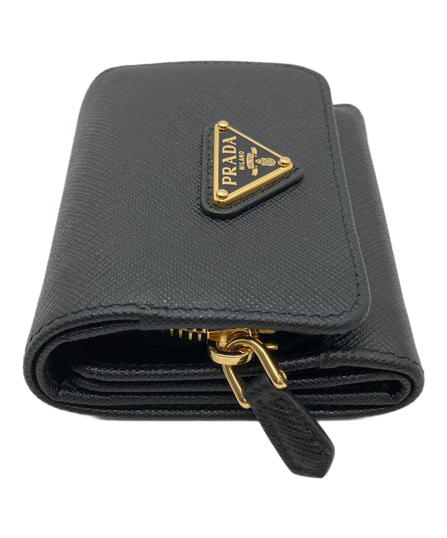 中古・古着通販】PRADA (プラダ) サフィアーノレザー 長財布 ブラック