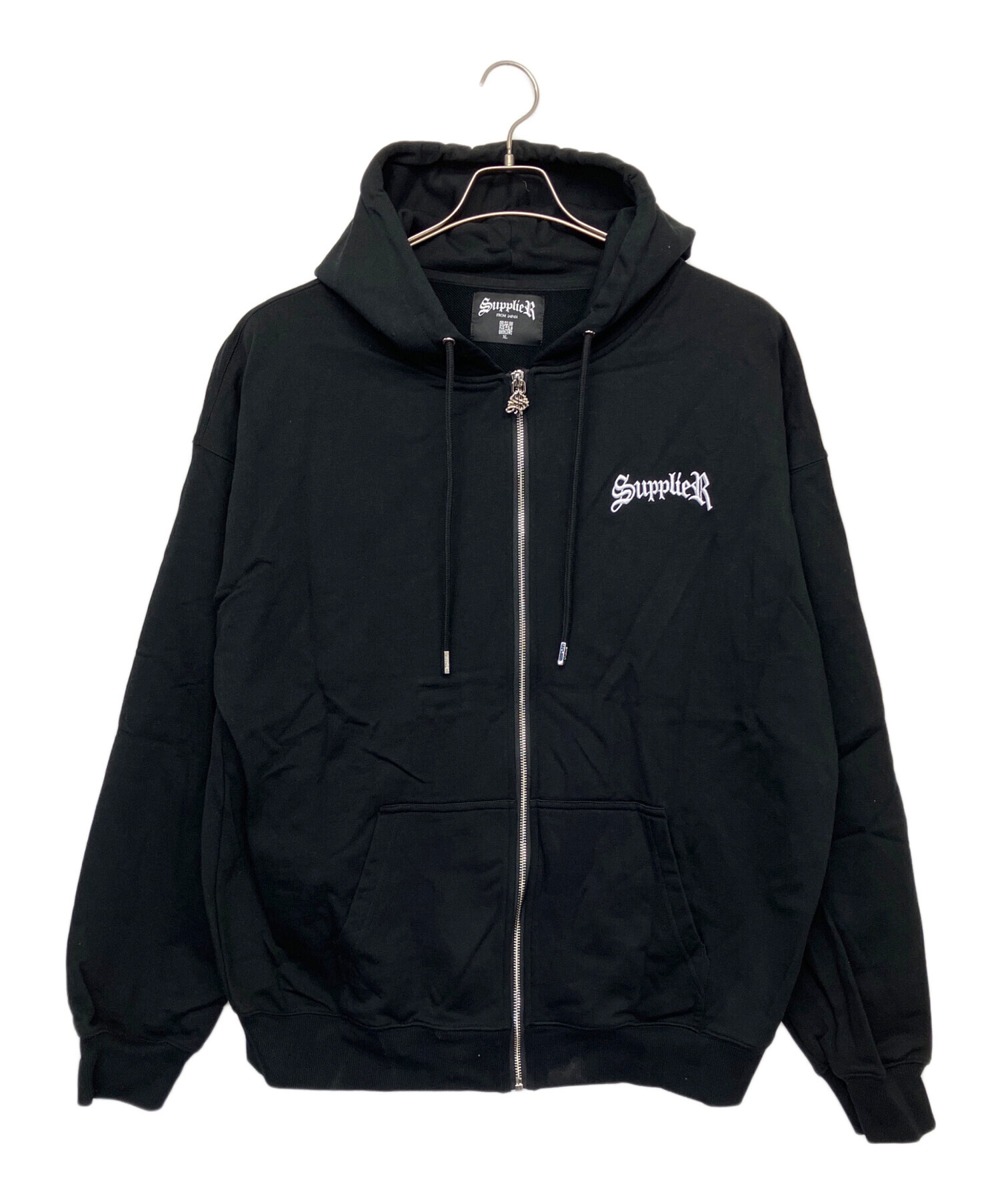 中古・古着通販】SUPPLIER (サプライヤー) ジップパーカー ブラック