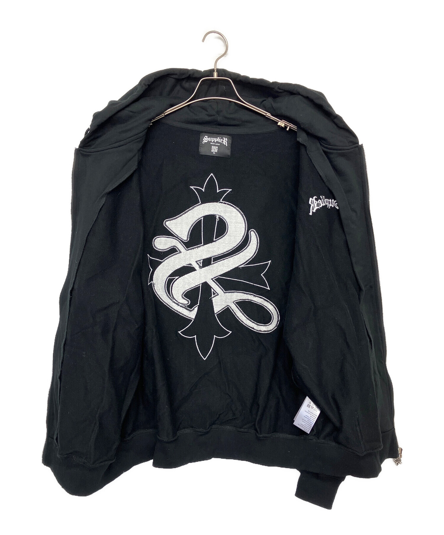 中古・古着通販】SUPPLIER (サプライヤー) ジップパーカー ブラック