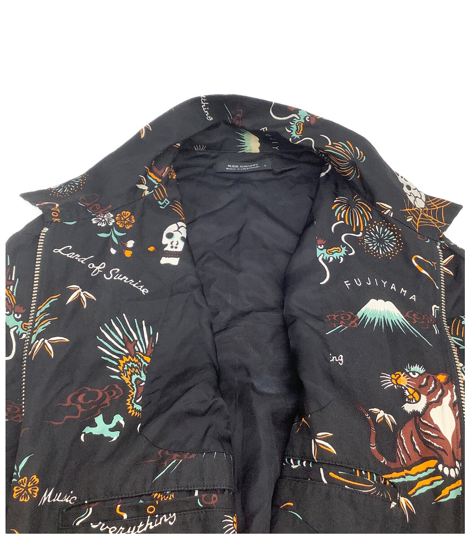 中古・古着通販】RUDE GALLERY (ルードギャラリー) ジップシャツ MUSIC