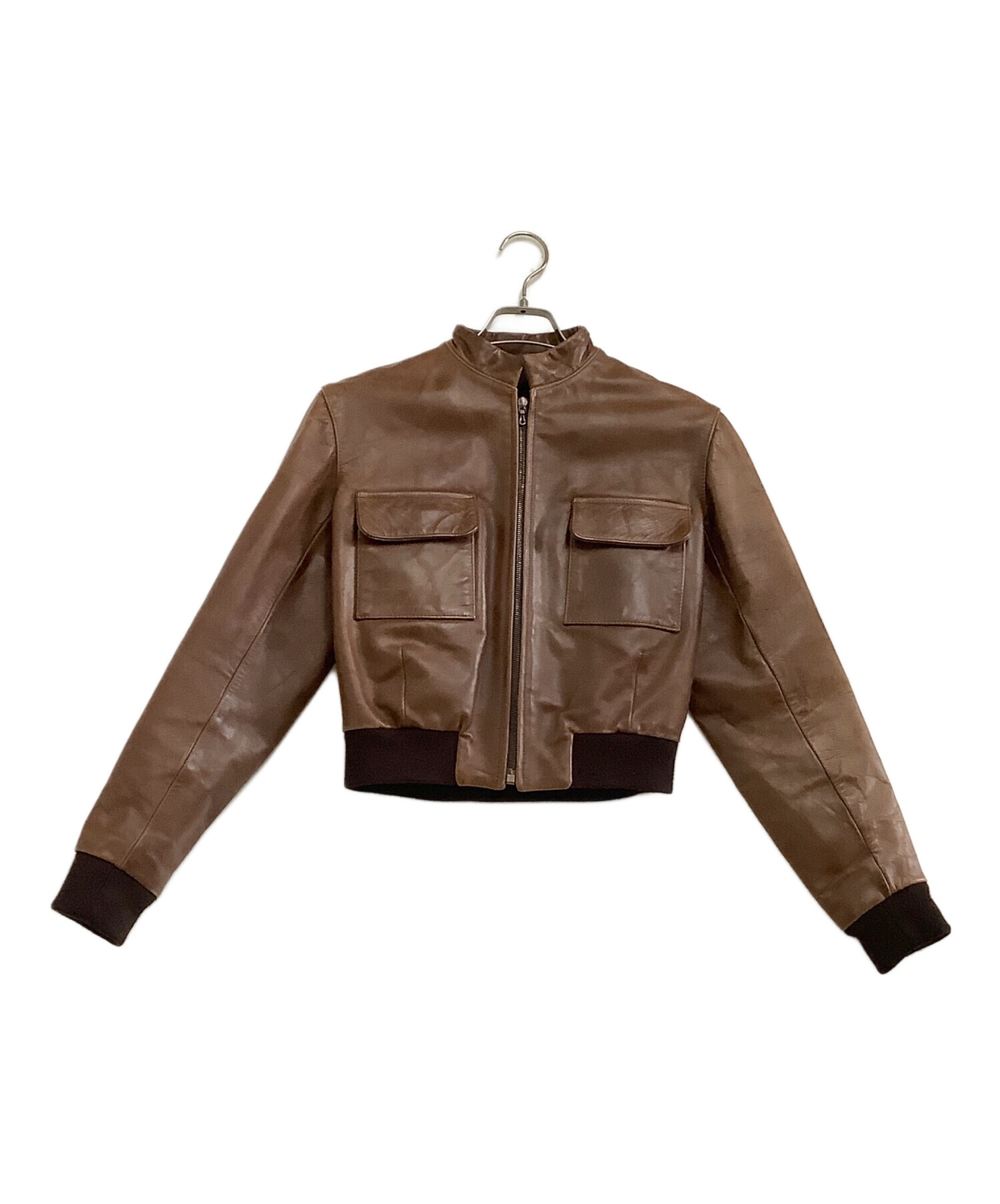 中古・古着通販】A.P.C. (アーペーセー) レザージャケット ブラウン