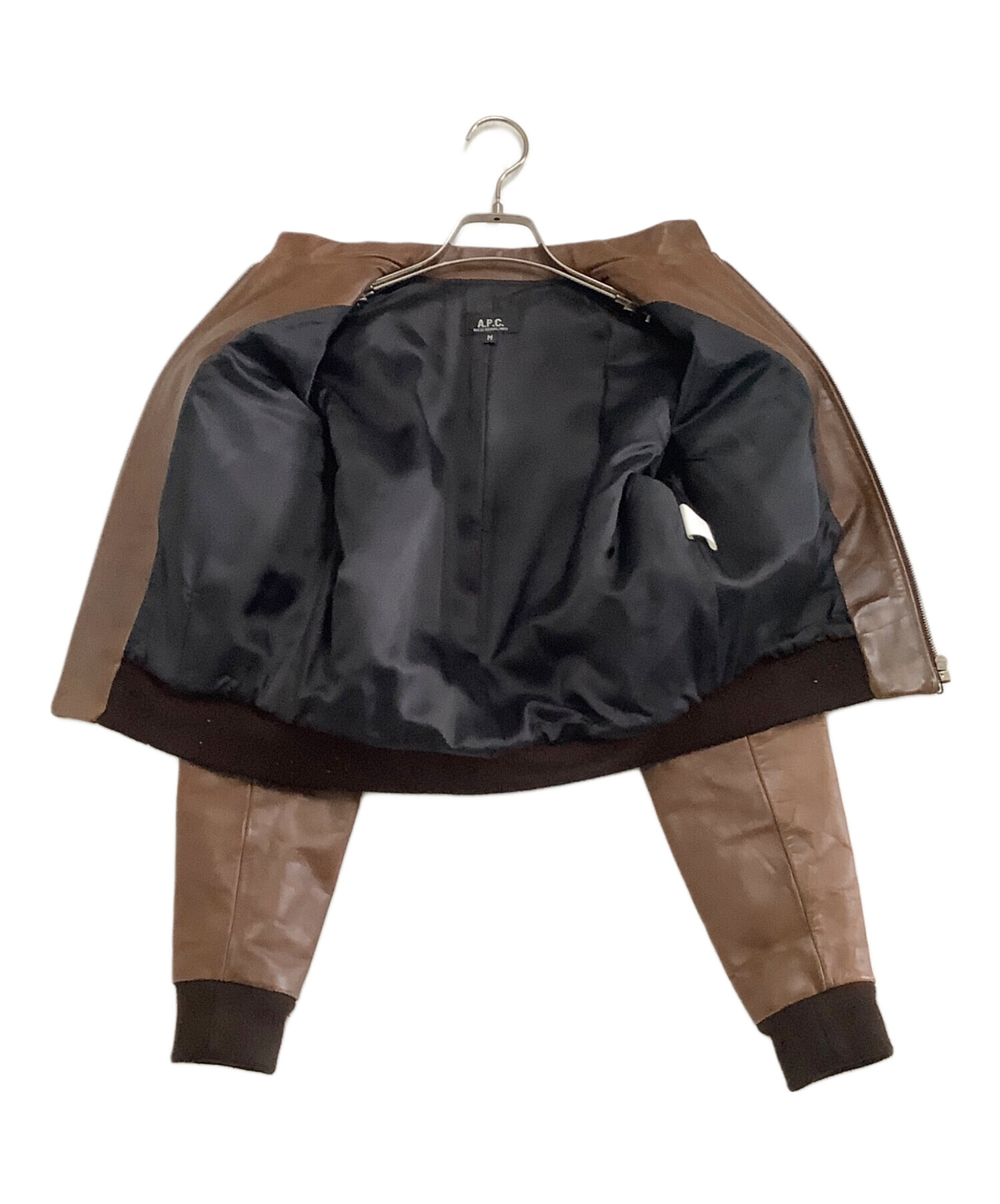 中古・古着通販】A.P.C. (アーペーセー) レザージャケット ブラウン