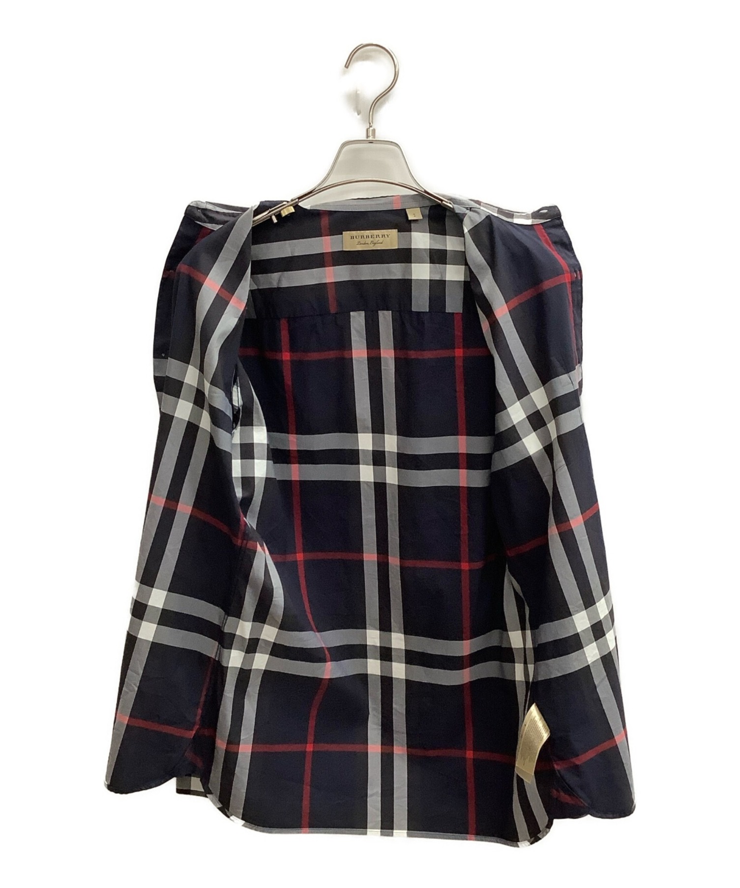 中古・古着通販】BURBERRY (バーバリー) ノバチェックシャツ ネイビー