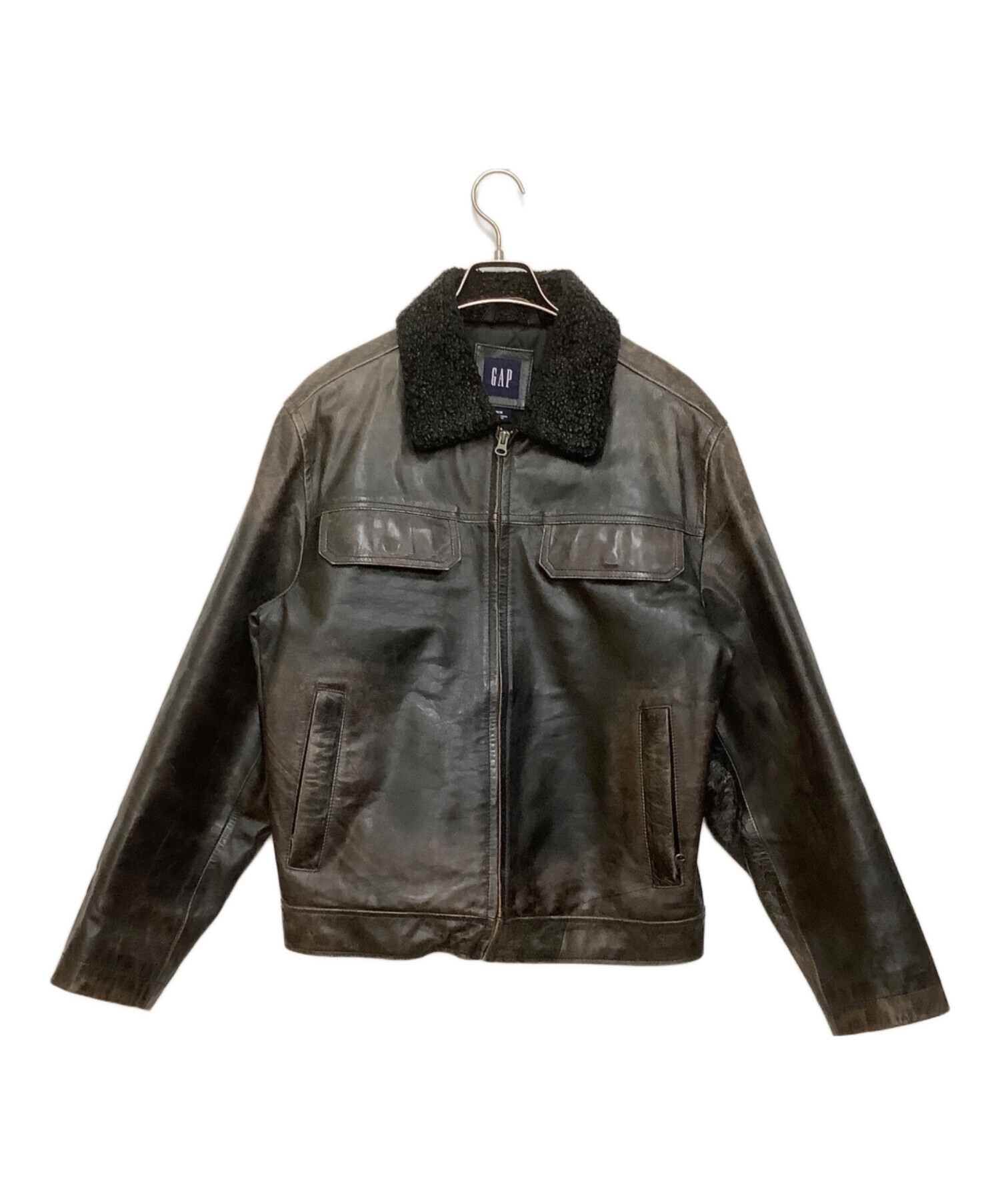 中古・古着通販】GAP (ギャップ) カウレザートラッカージャケット