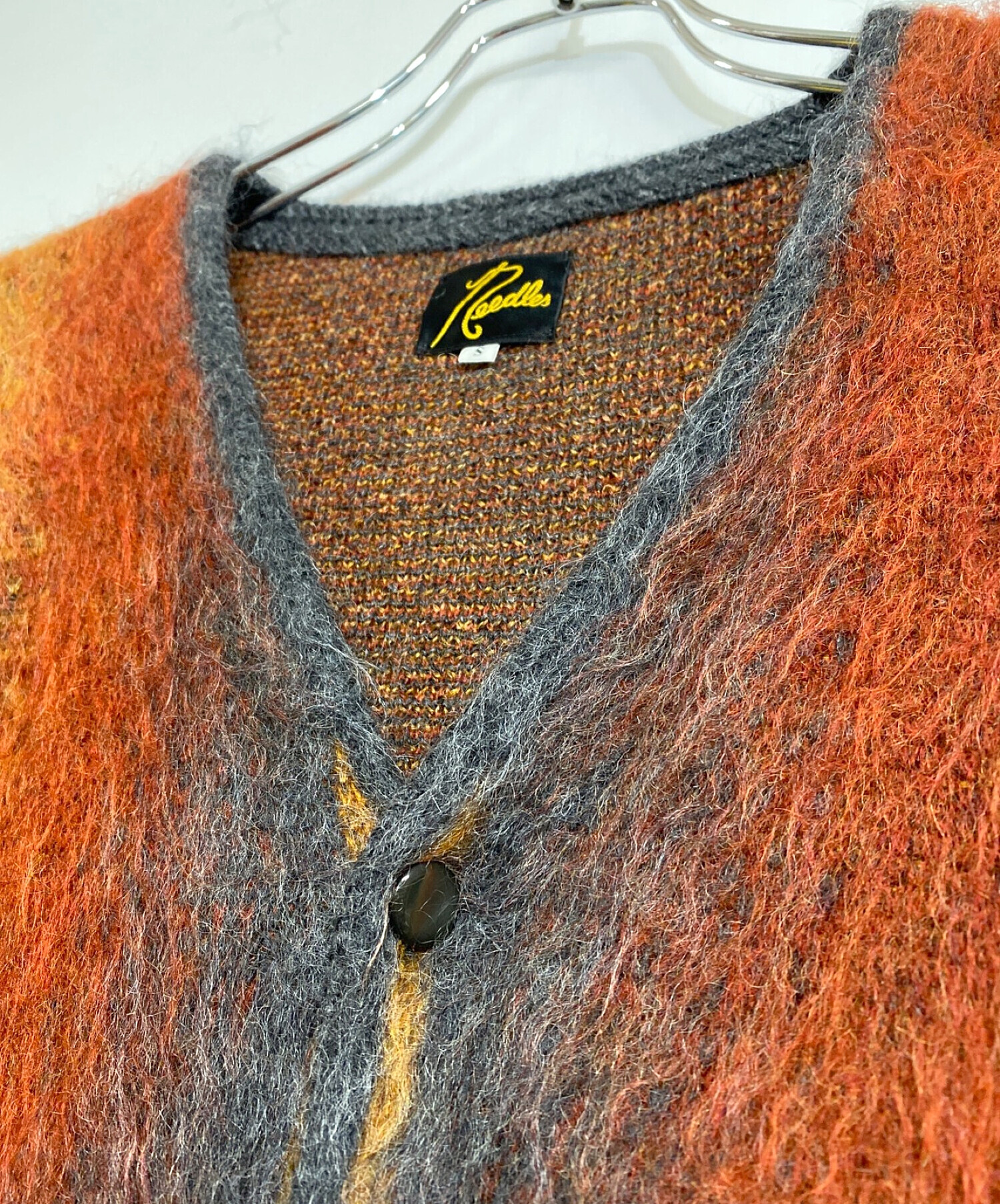 中古・古着通販】Needles (ニードルス) モヘアカーディガン ブラウン