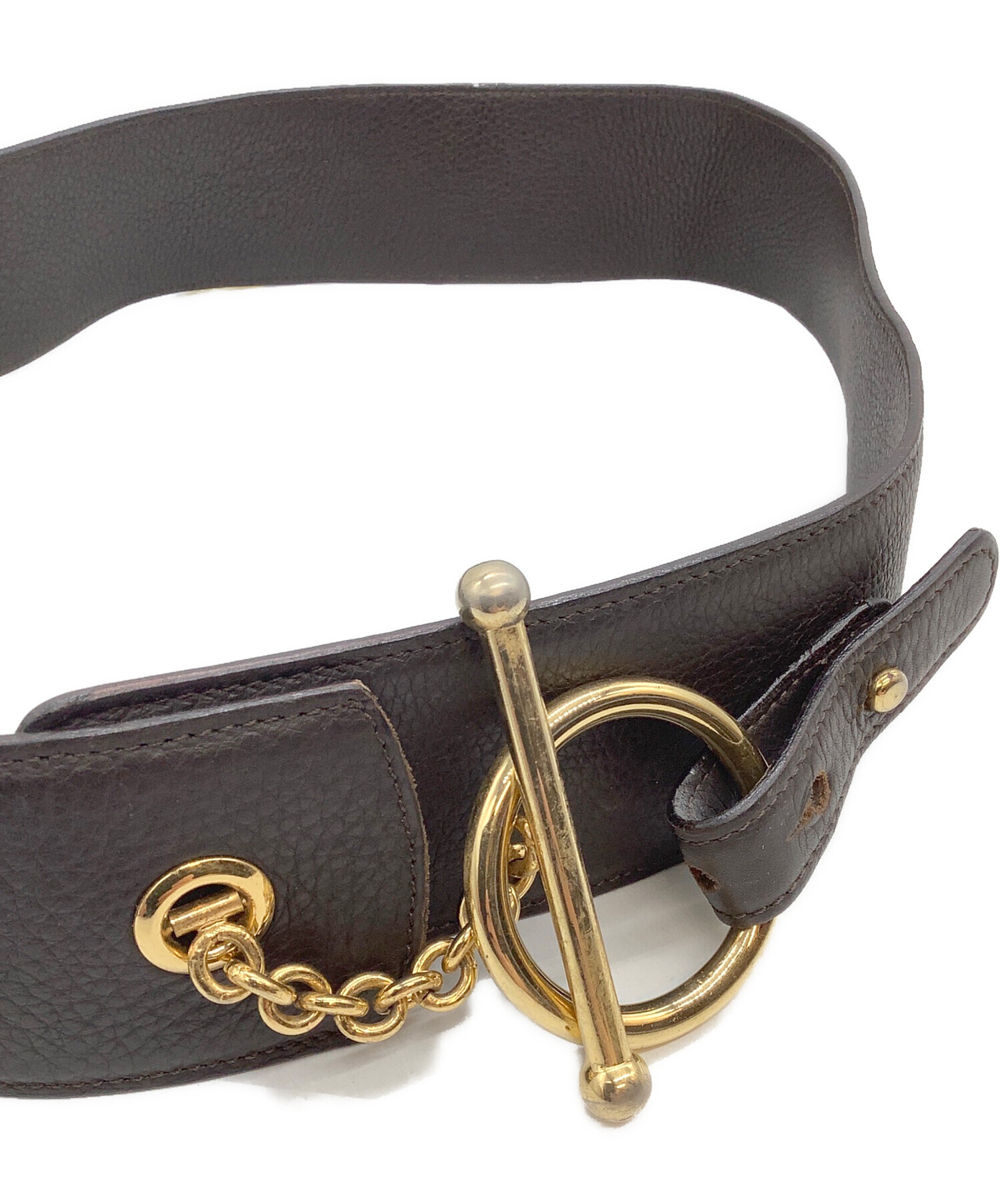 中古・古着通販】MARNI (マルニ) リングベルト ブラウン サイズ:SIZE M