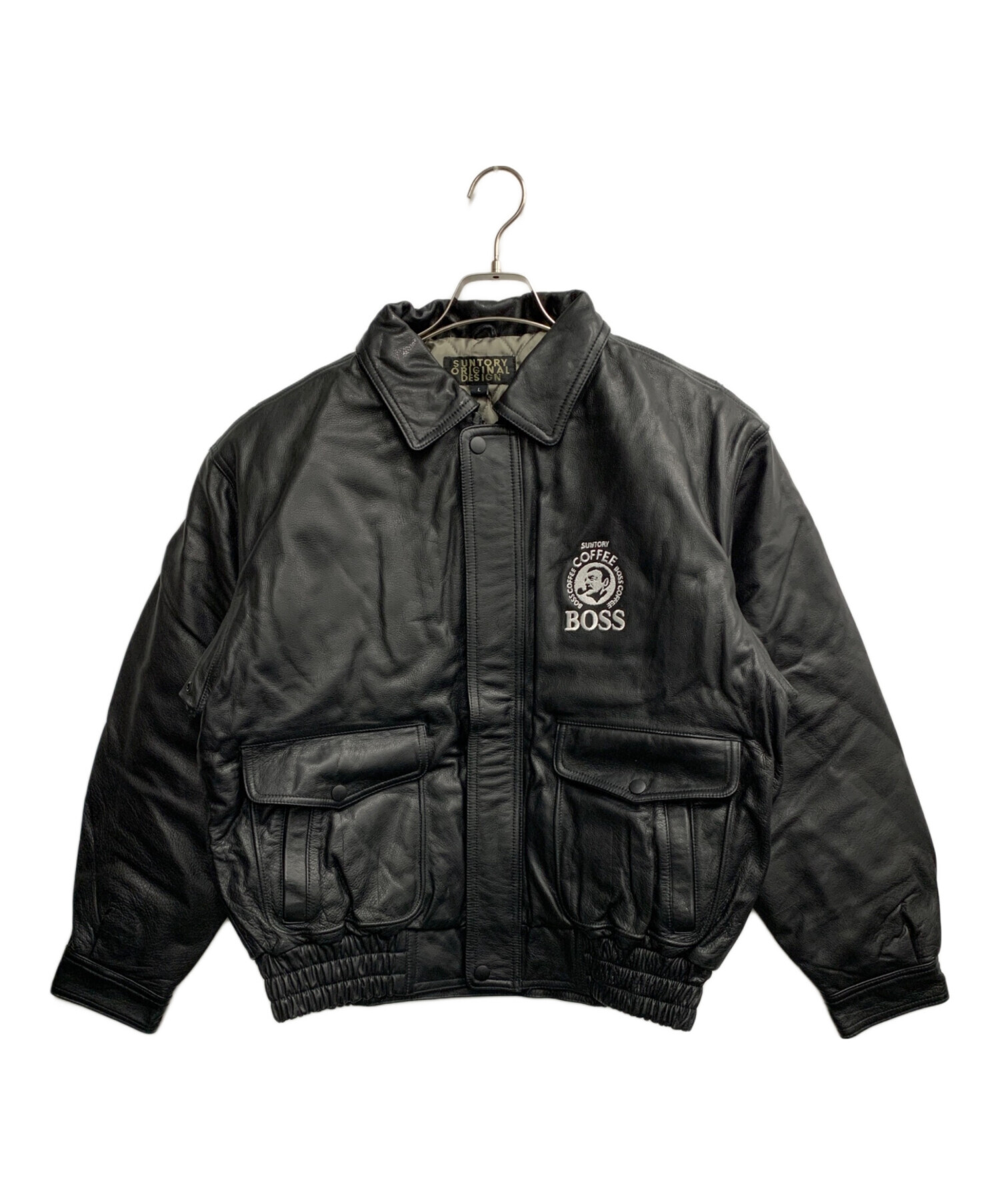 中古・古着通販】SUNTORY (サントリー) レザージャケット ブラック