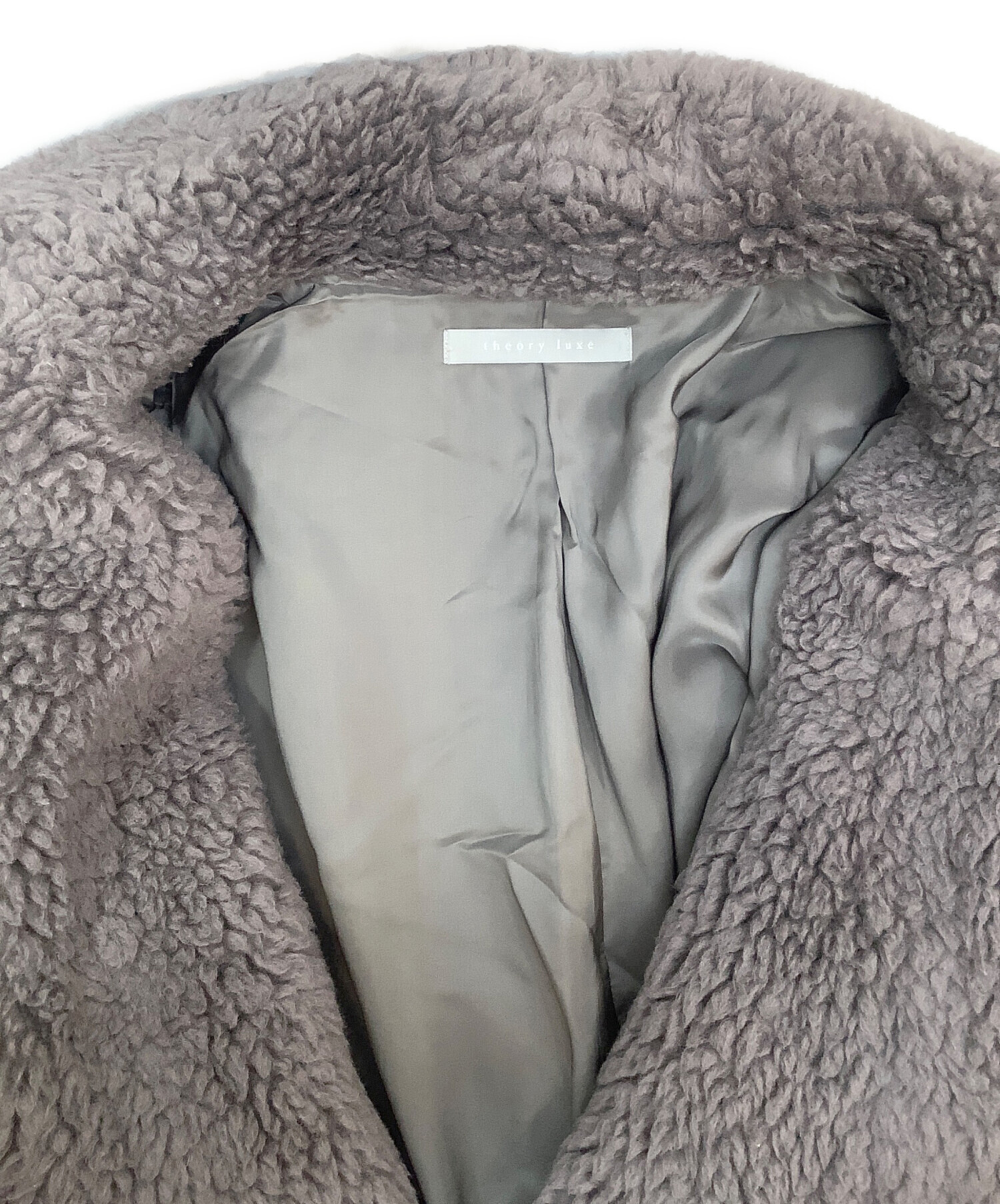 中古・古着通販】theory luxe (セオリーリュクス) ボアコート グレー