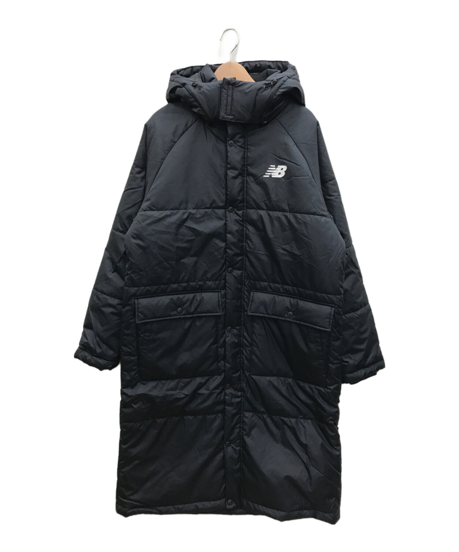 中古・古着通販】NEW BALANCE (ニューバランス) ベンチコート ブラック
