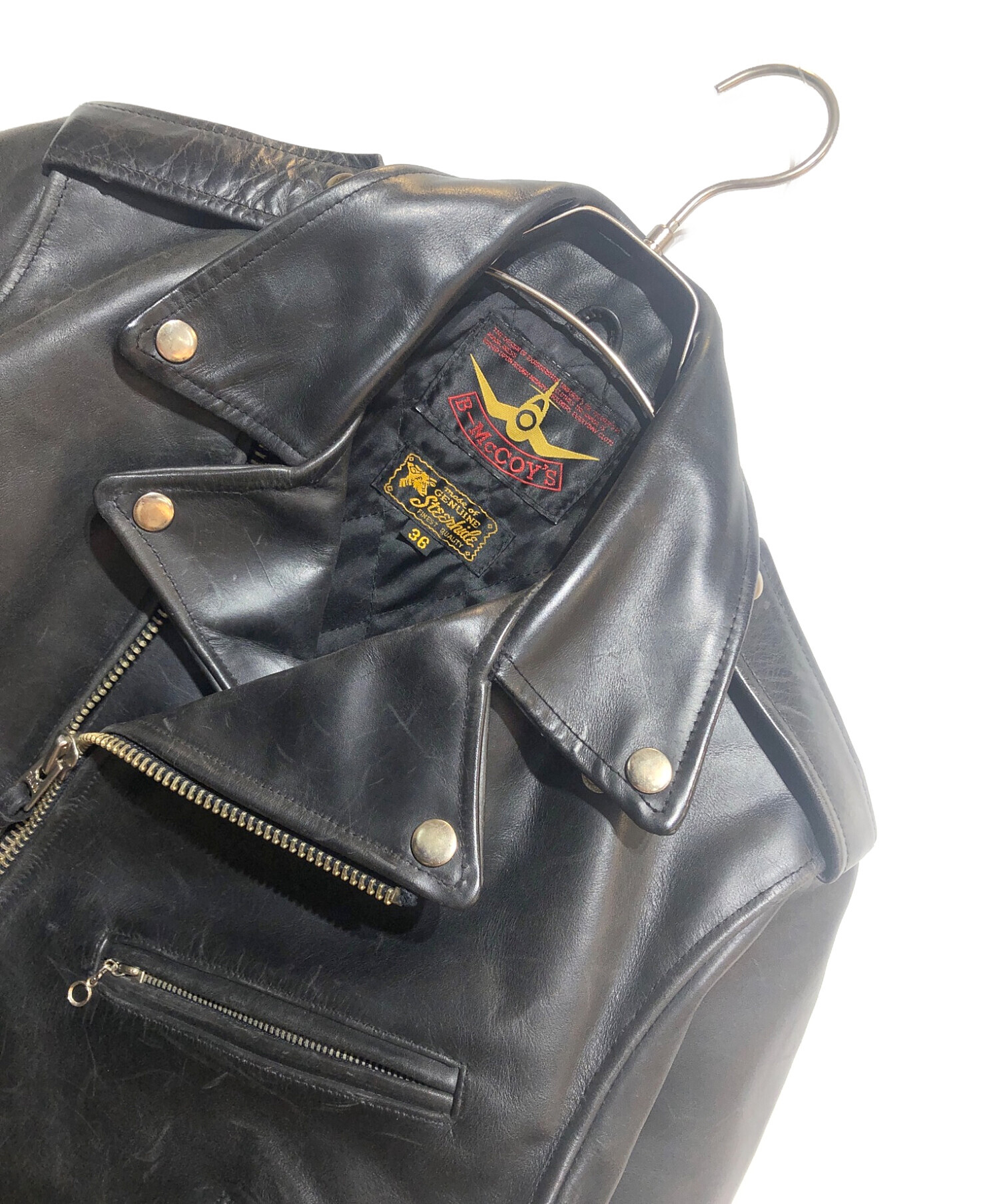 中古・古着通販】B-McCOY'S (ビーマッコイズ) ダブルレザージャケット