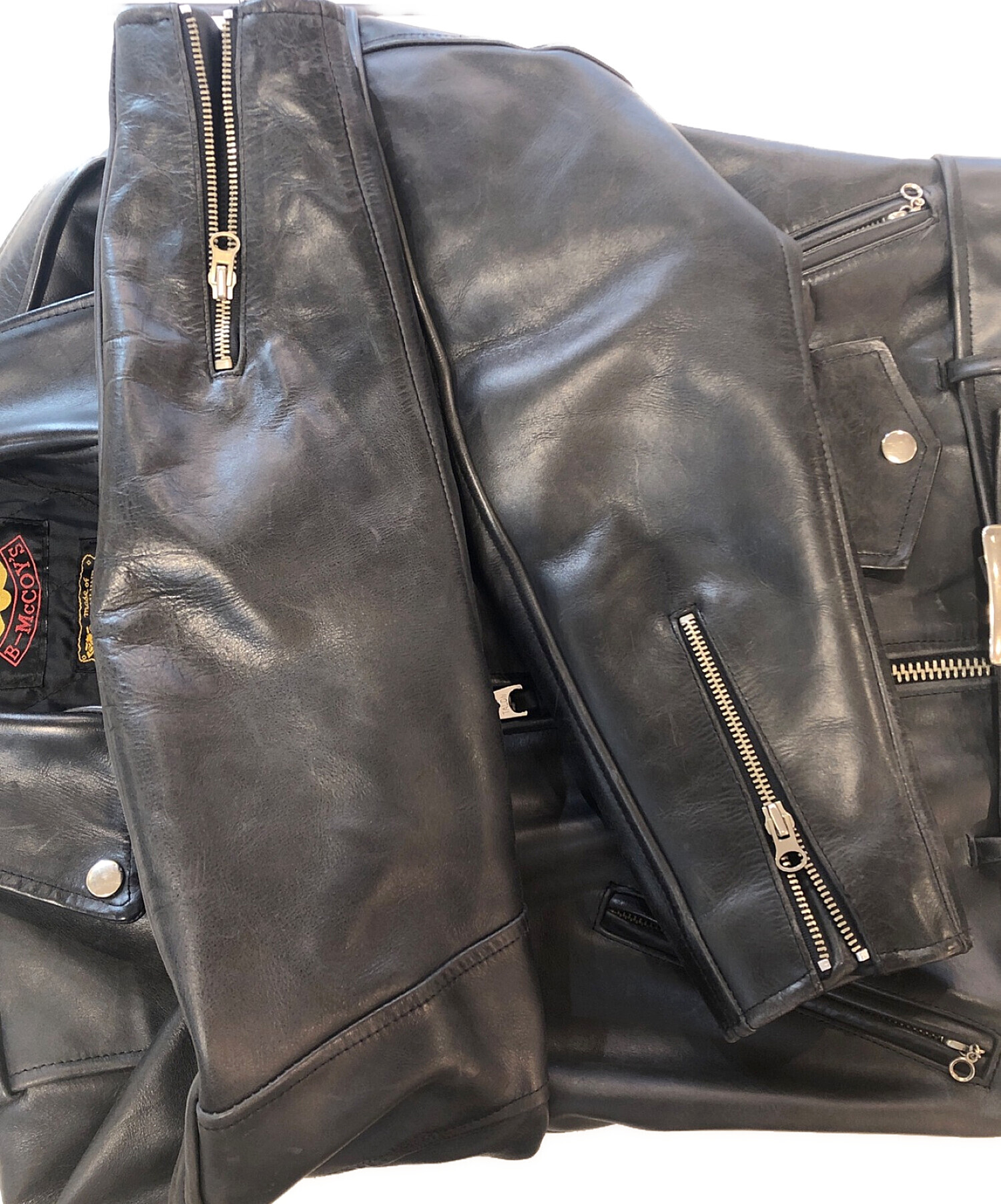 中古・古着通販】B-McCOY'S (ビーマッコイズ) ダブルレザージャケット