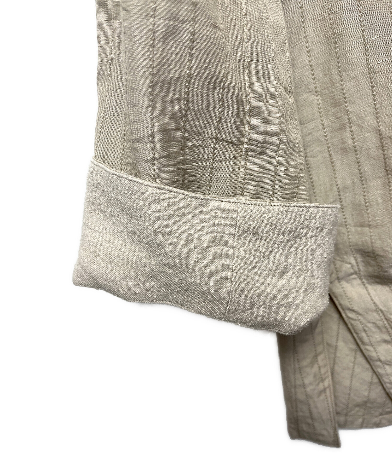 中古・古着通販】sus-sous (シュス) スキッパーシャツ ベージュ サイズ