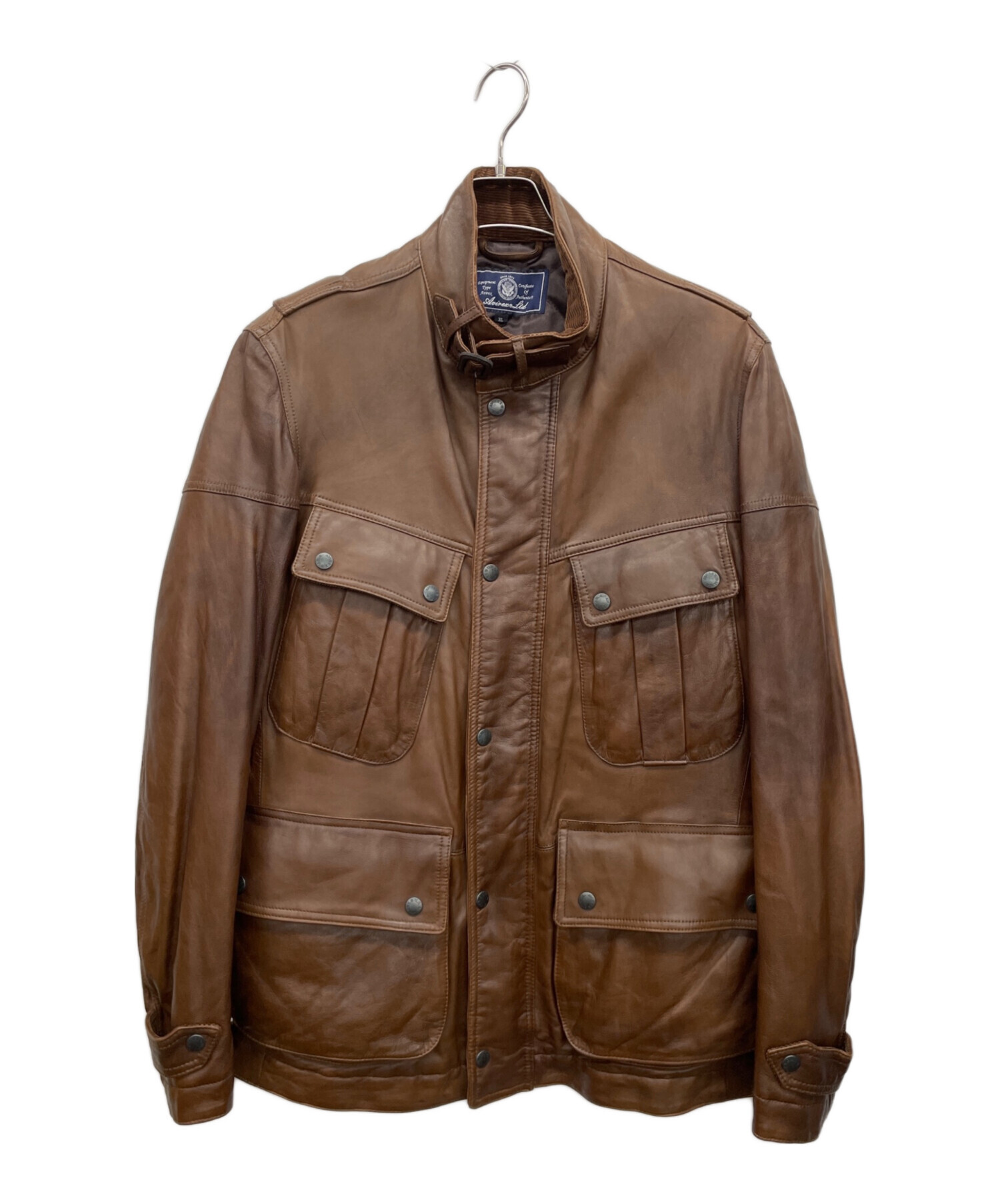 中古・古着通販】AVIREX (アヴィレックス) レザージャケット ブラウン