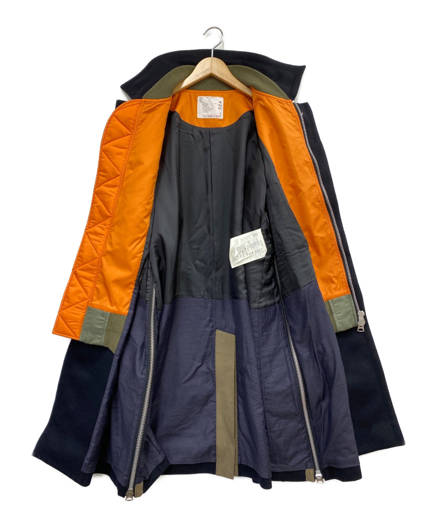 中古・古着通販】sacai (サカイ) MA-1ドッキングステンカラーコート