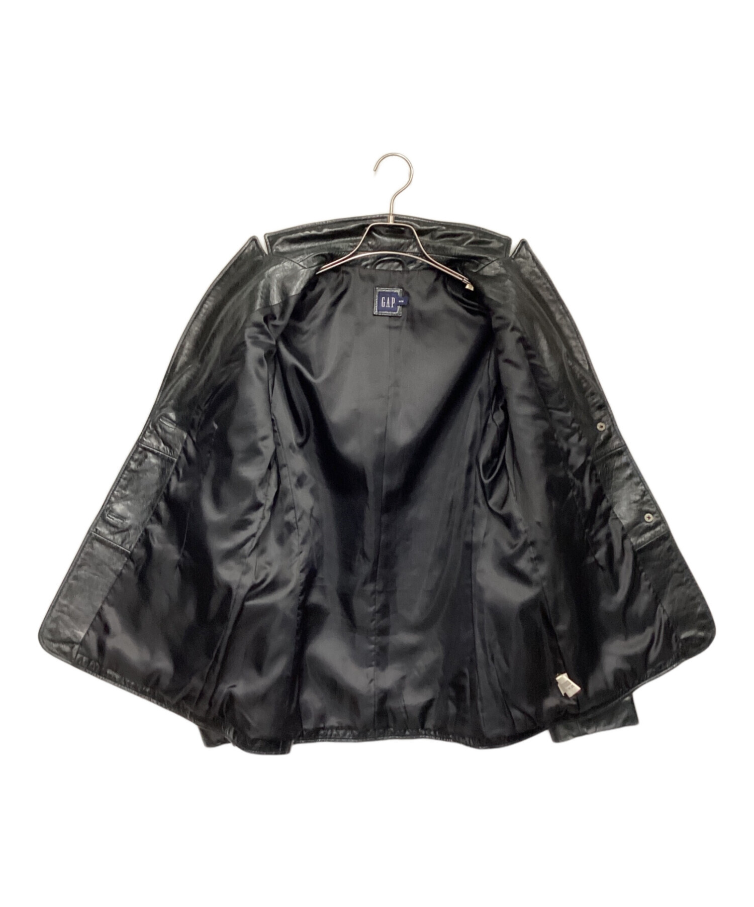 中古・古着通販】GAP (ギャップ) レザージャケット ブラック サイズ:M