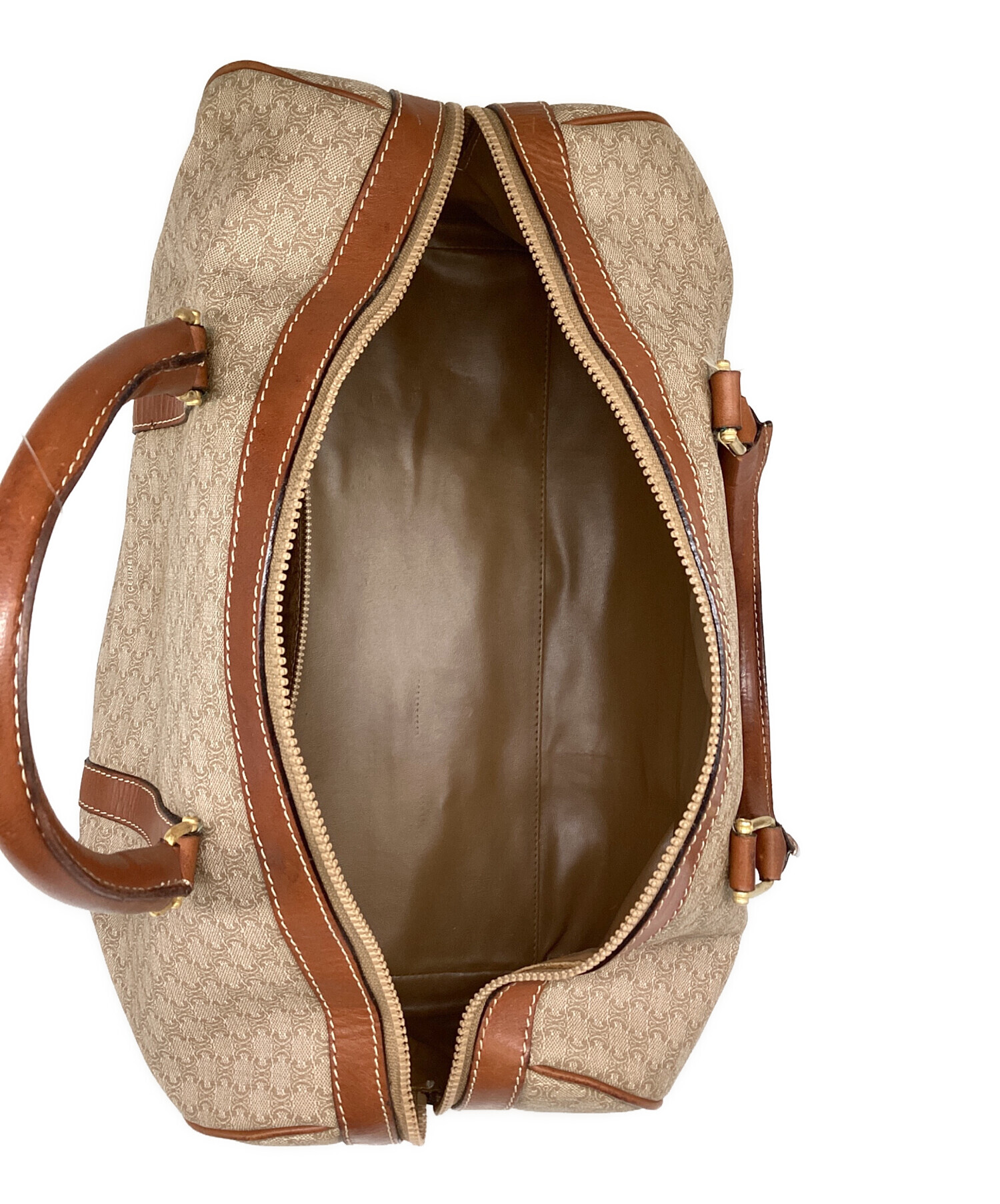 中古・古着通販】CELINE (セリーヌ) マカダム ボストンバッグ ベージュ