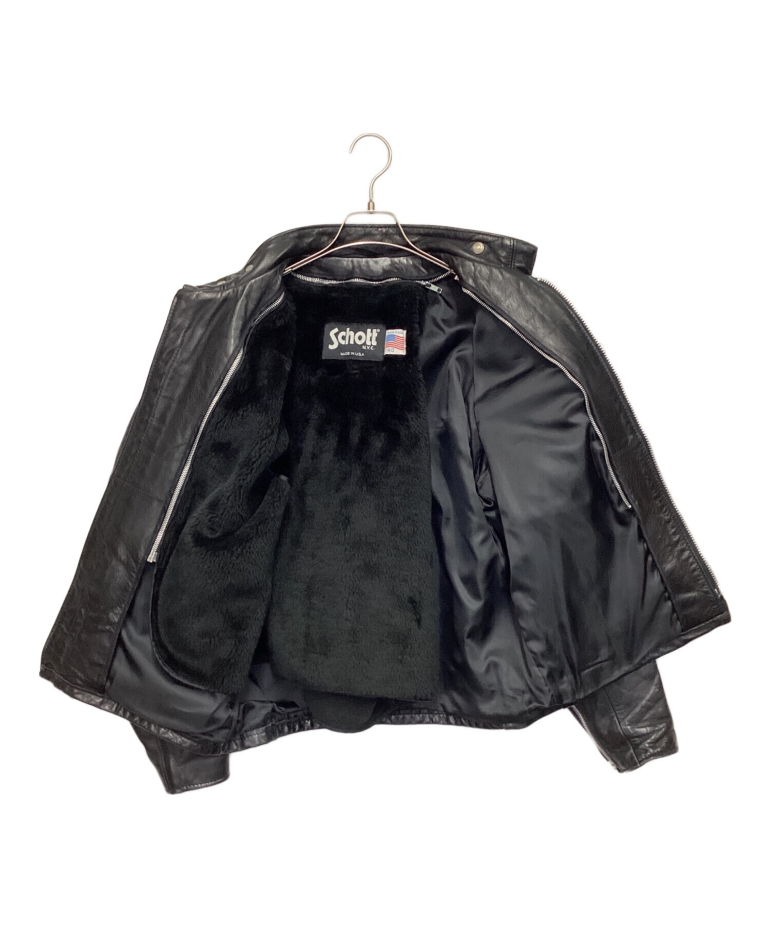 中古・古着通販】Schott (ショット) シングルライダース 141 ブラック