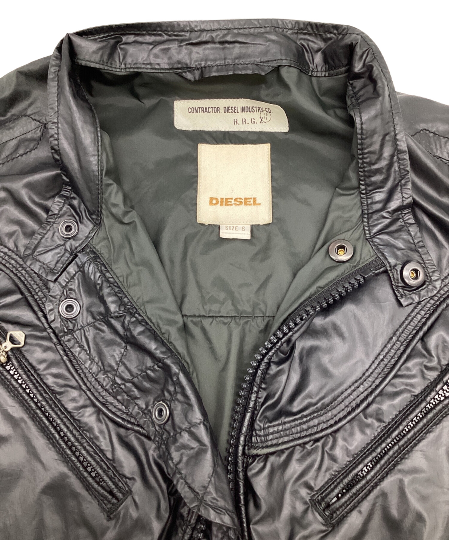 中古・古着通販】DIESEL (ディーゼル) ナイロンライダースジャケット