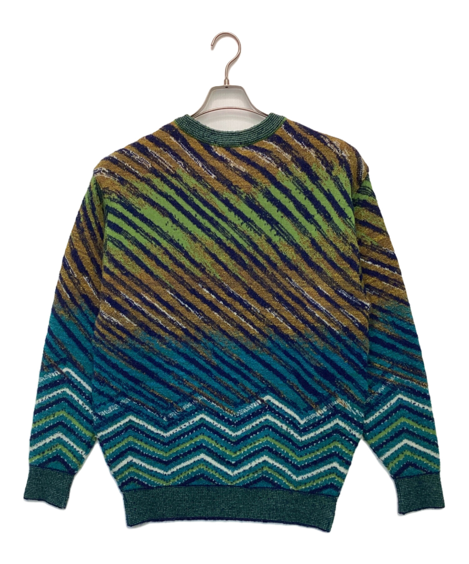 中古・古着通販】KENZO GOLF (ケンゾー ゴルフ) 総柄ニット グリーン