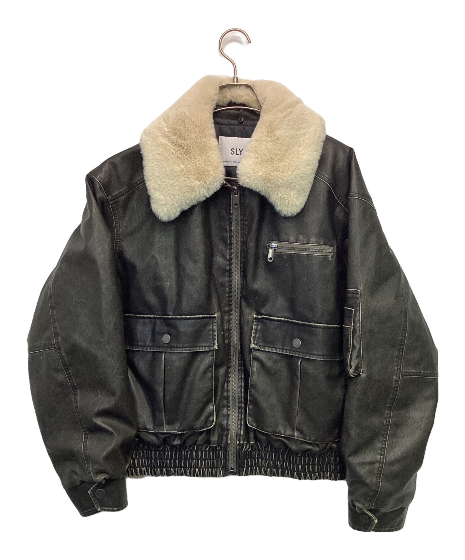 中古・古着通販】SLY (スライ) ヴィンテージフェイクレザーブルゾン
