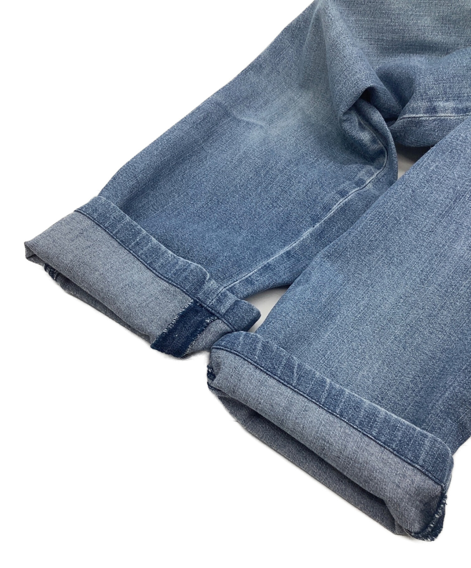 中古・古着通販】CHANEL (シャネル) デニムパンツ スカイブルー サイズ