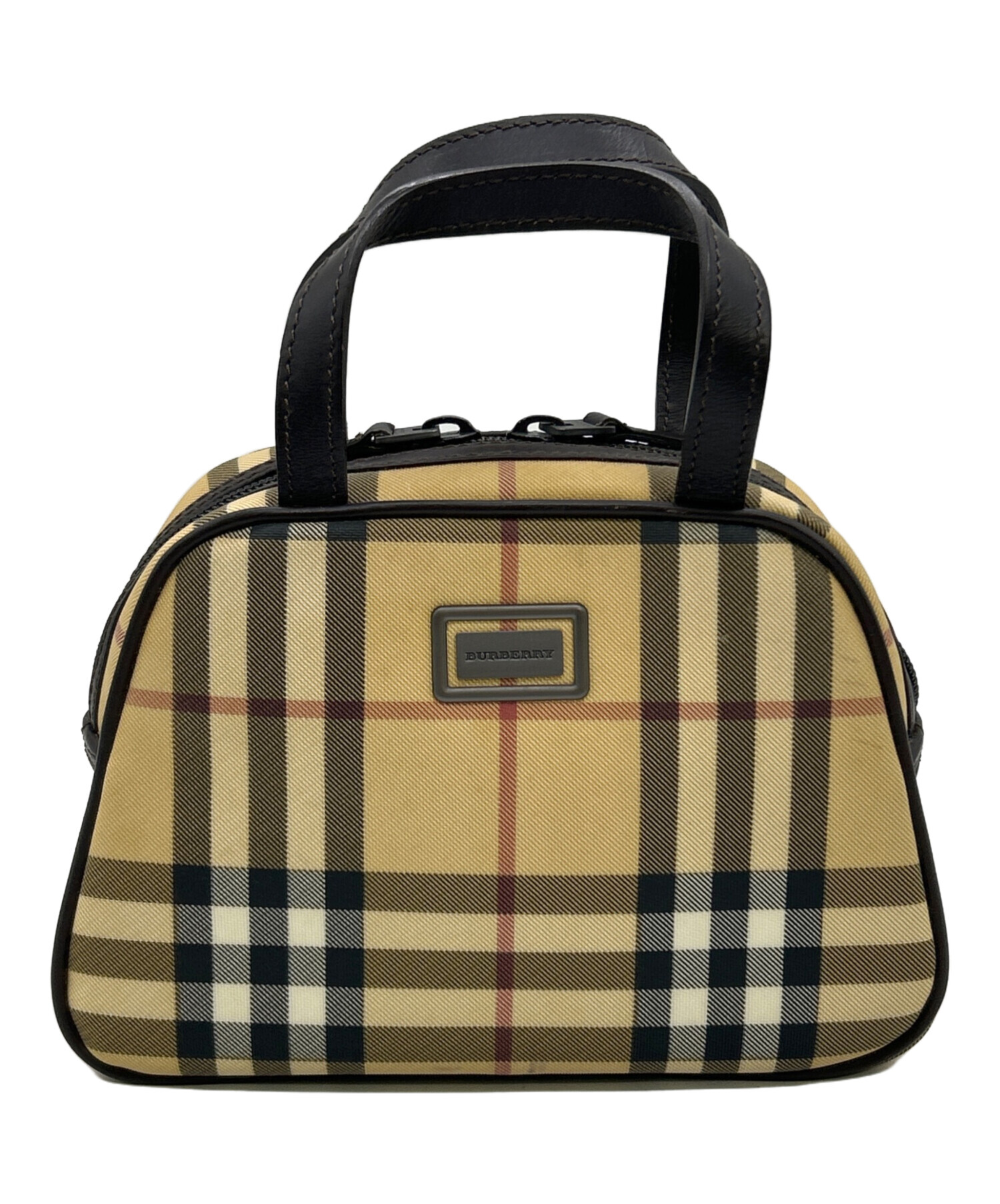 中古・古着通販】BURBERRY (バーバリー) ミニボストンバッグ ベージュ